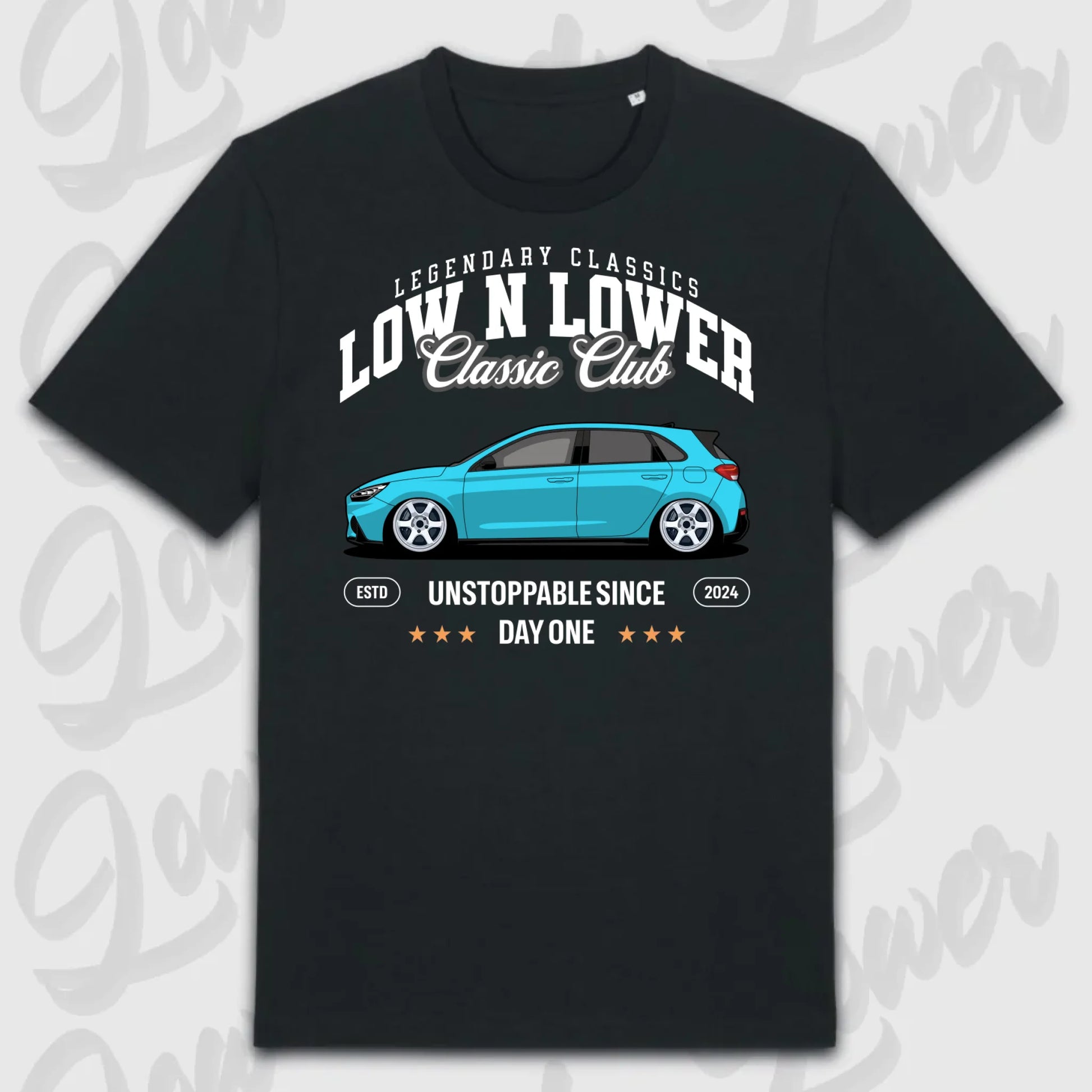 T-Shirt Tuning Cars, Personalisiert Schwarz, VW, BMW, Audi, Mercedes, Autos