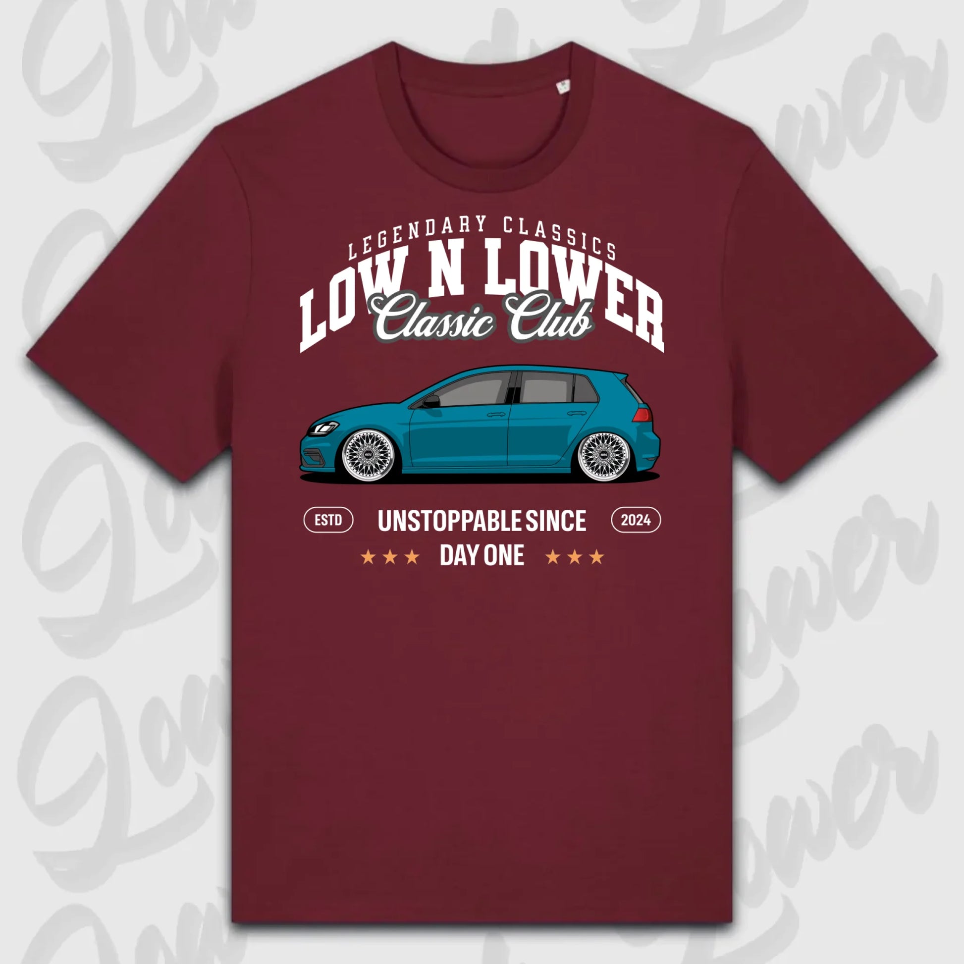 T-Shirt Tuning Cars, Personalisiert Rot, VW, BMW, Audi, Mercedes, Autos