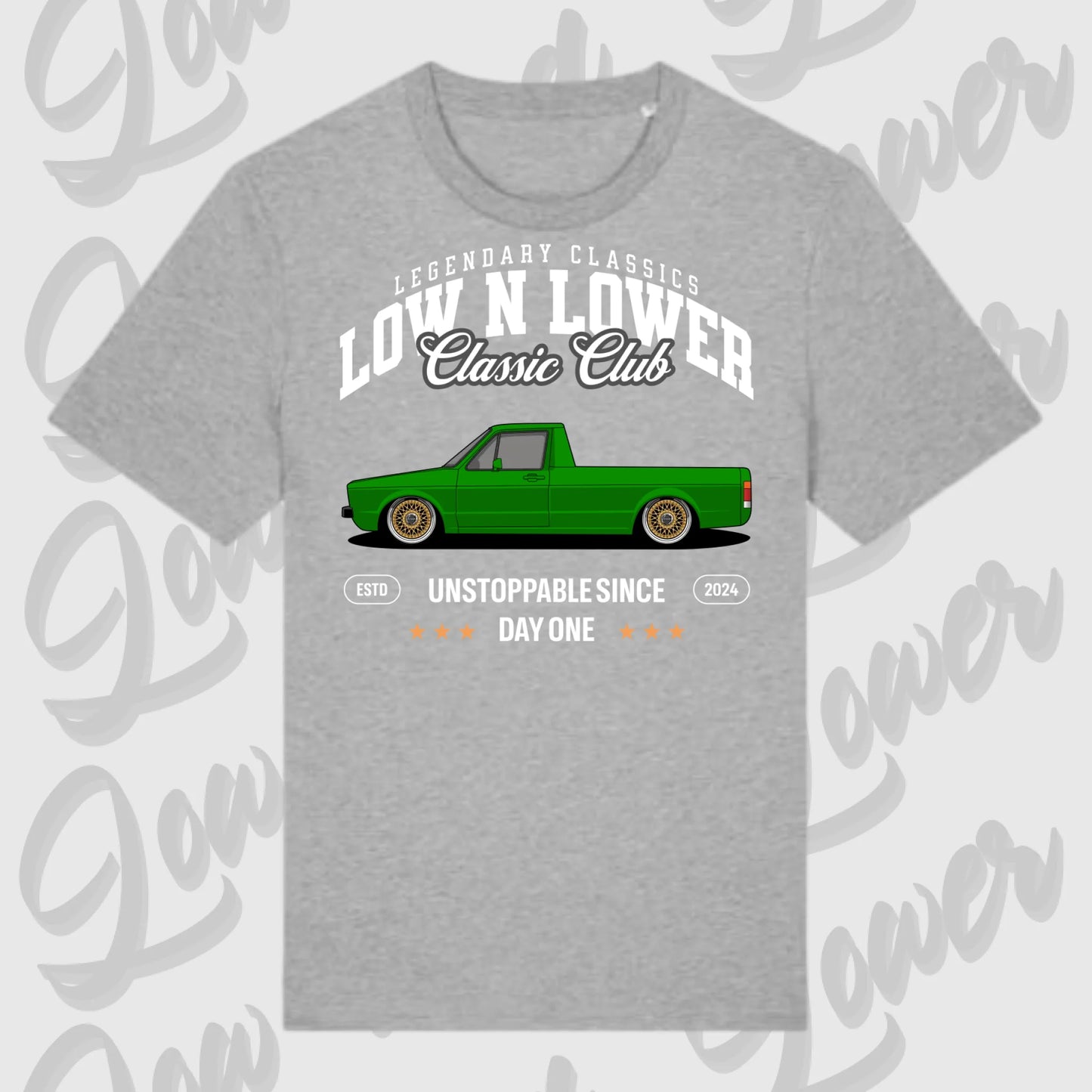 T-Shirt Tuning Cars, Personalisiert grau, VW, BMW, Audi, Mercedes, Autos