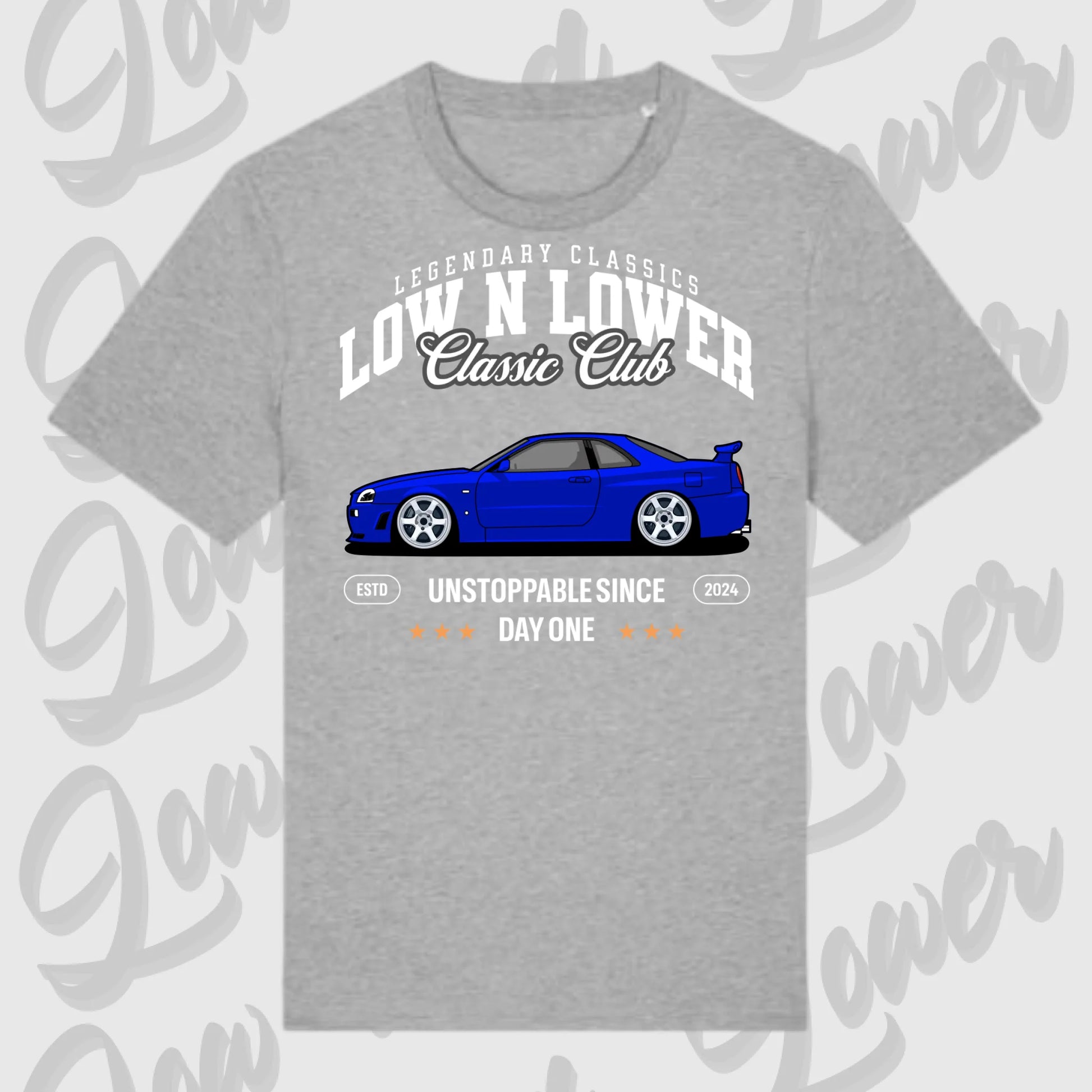 T-Shirt Tuning Cars, Personalisiert grau, VW, BMW, Audi, Mercedes, Autos