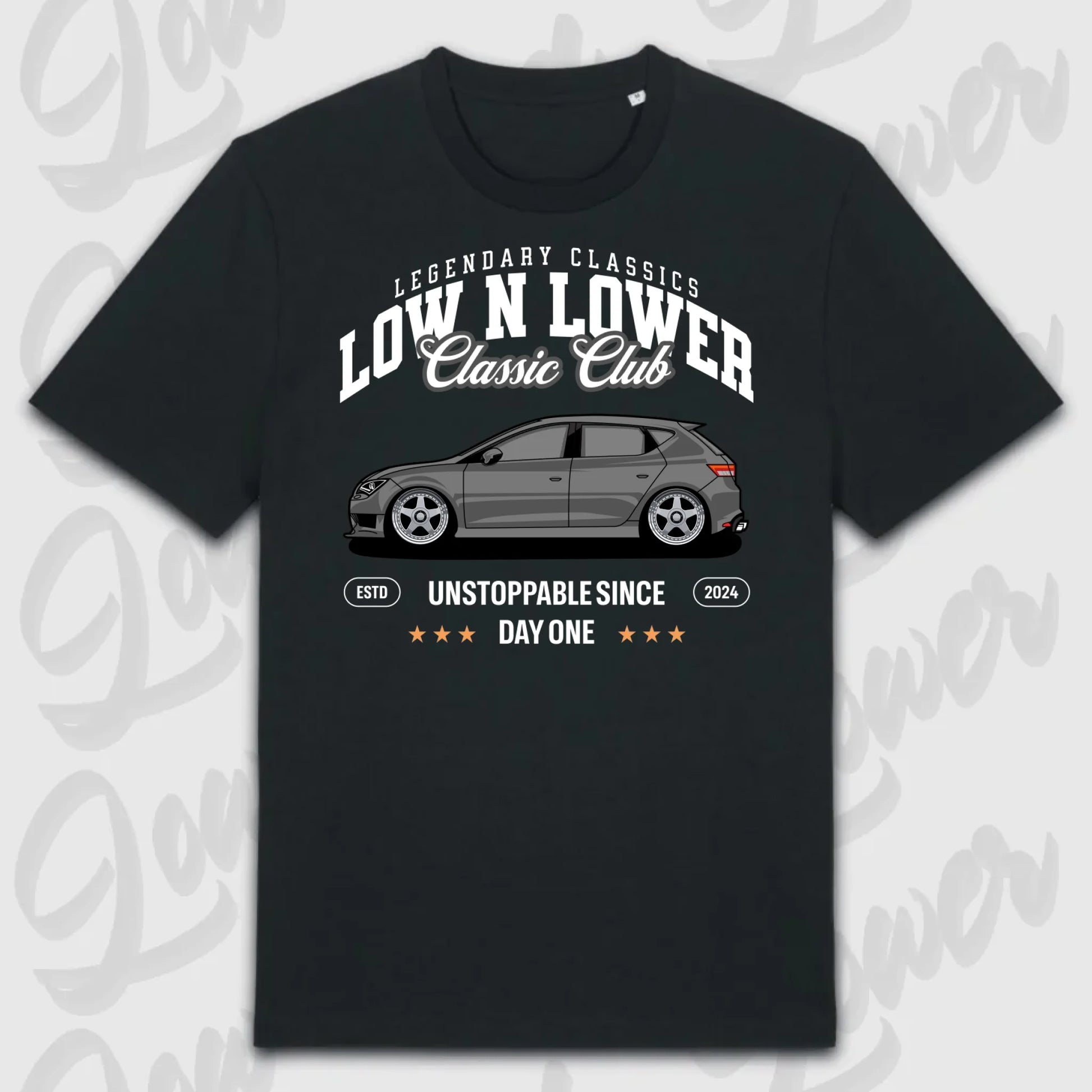 T-Shirt Tuning Cars, Personalisiert Schwarz, VW, BMW, Audi, Mercedes, Autos