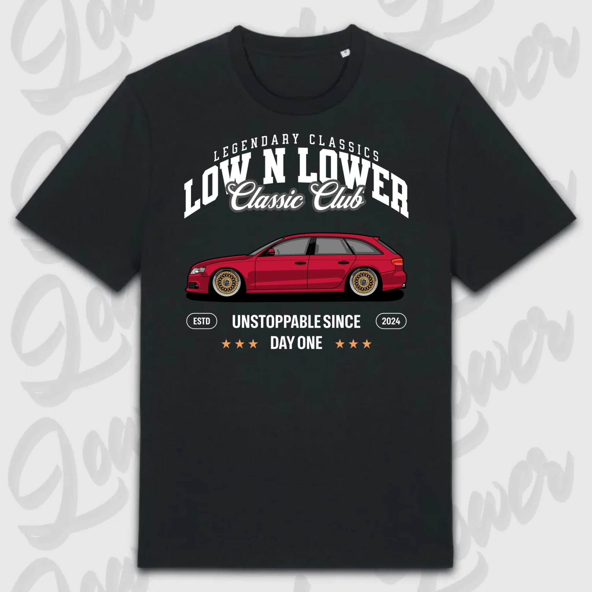 T-Shirt Tuning Cars, Personalisiert Schwarz, VW, BMW, Audi, Mercedes, Autos