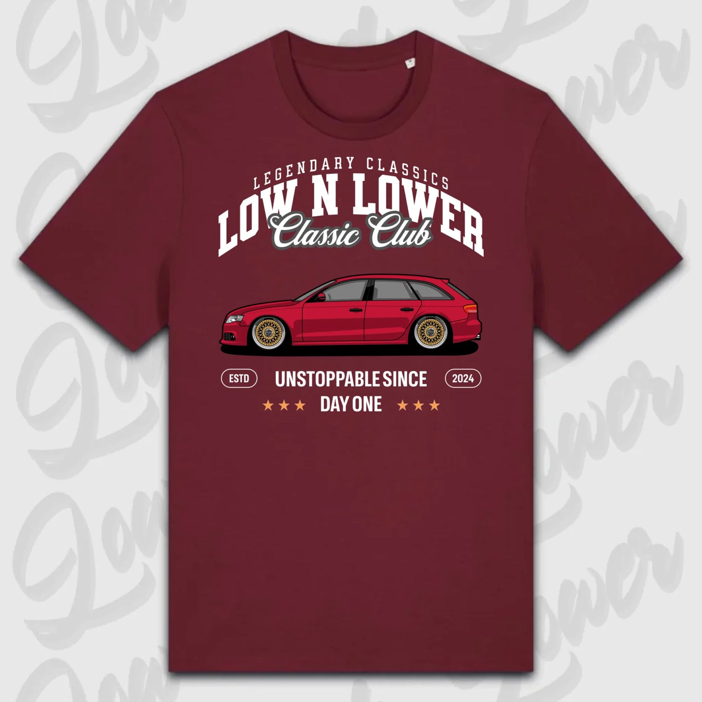 T-Shirt Tuning Cars, Personalisiert Rot, VW, BMW, Audi, Mercedes, Autos