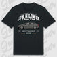 Schwarzes Standard T-Shirt RS3 C8 mit personalisiertem Auto-Motiv