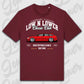 T-Shirt Tuning Cars, Personalisiert Rot, VW, BMW, Audi, Mercedes, Autos