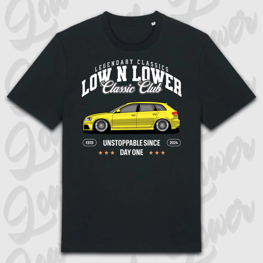 T-Shirt Tuning Cars, Personalisiert Schwarz, VW, BMW, Audi, Mercedes, Autos
