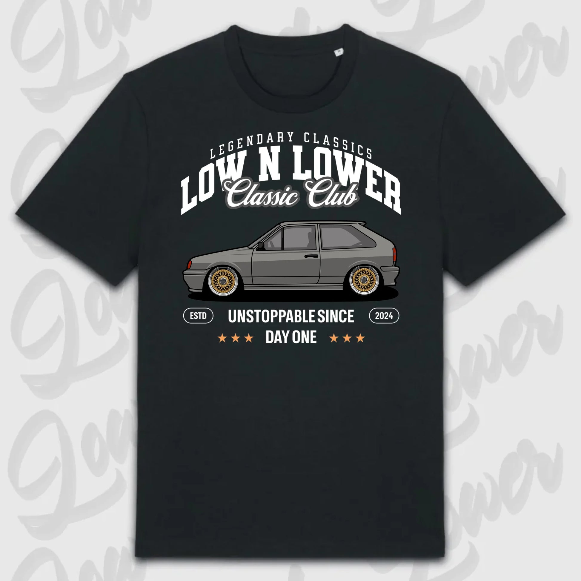 T-Shirt Tuning Cars, Personalisiert Schwarz, VW, BMW, Audi, Mercedes, Autos