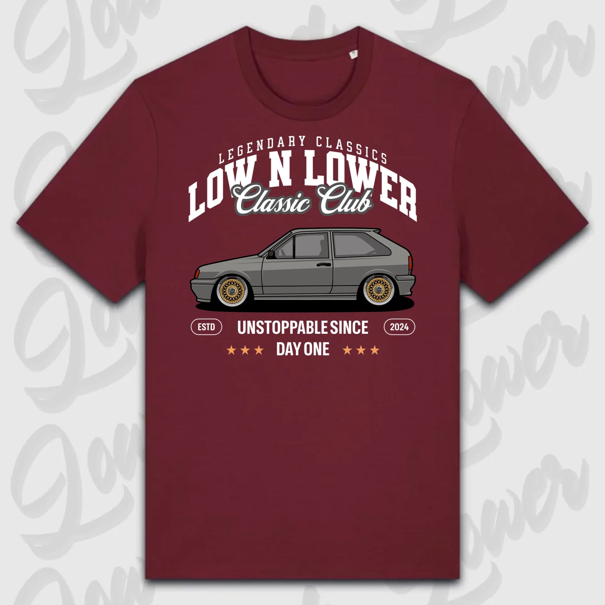 T-Shirt Tuning Cars, Personalisiert Rot, VW, BMW, Audi, Mercedes, Autos