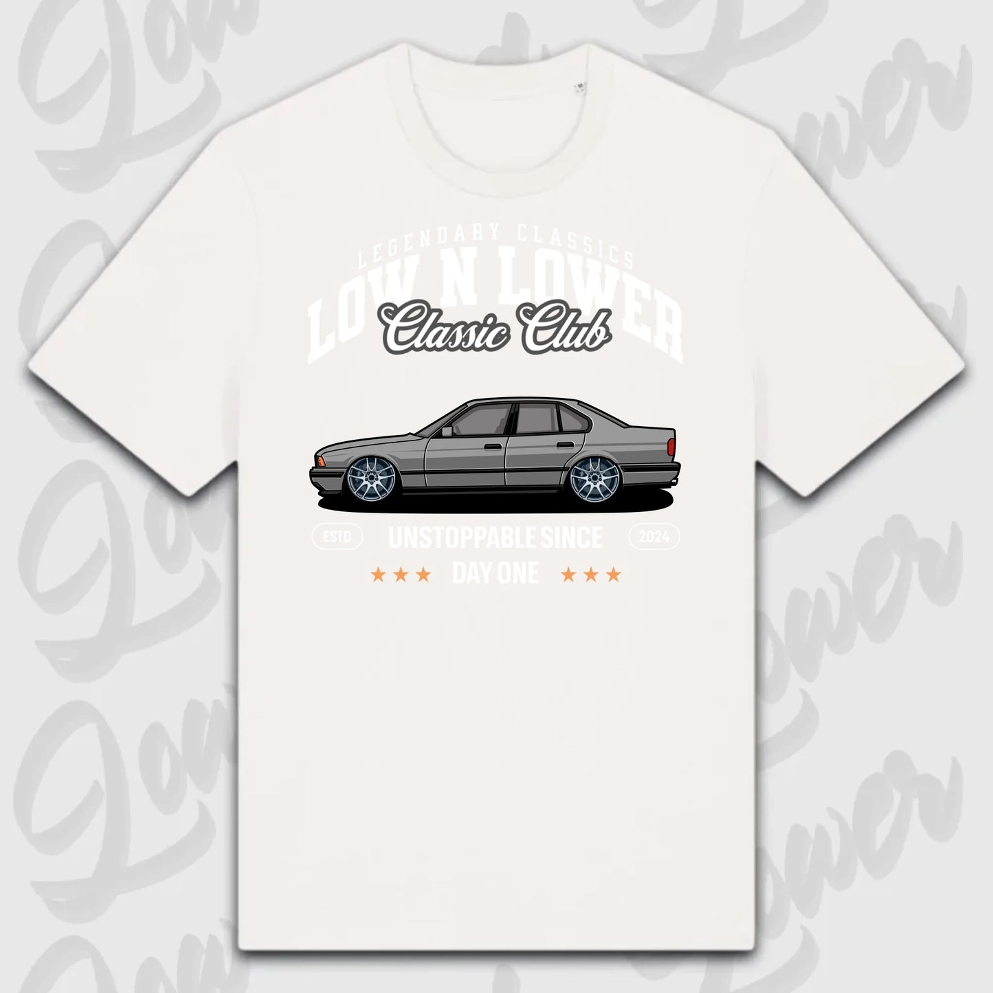 T-Shirt Tuning Cars, Personalisiert Weiß, VW, BMW, Audi, Mercedes, Autos