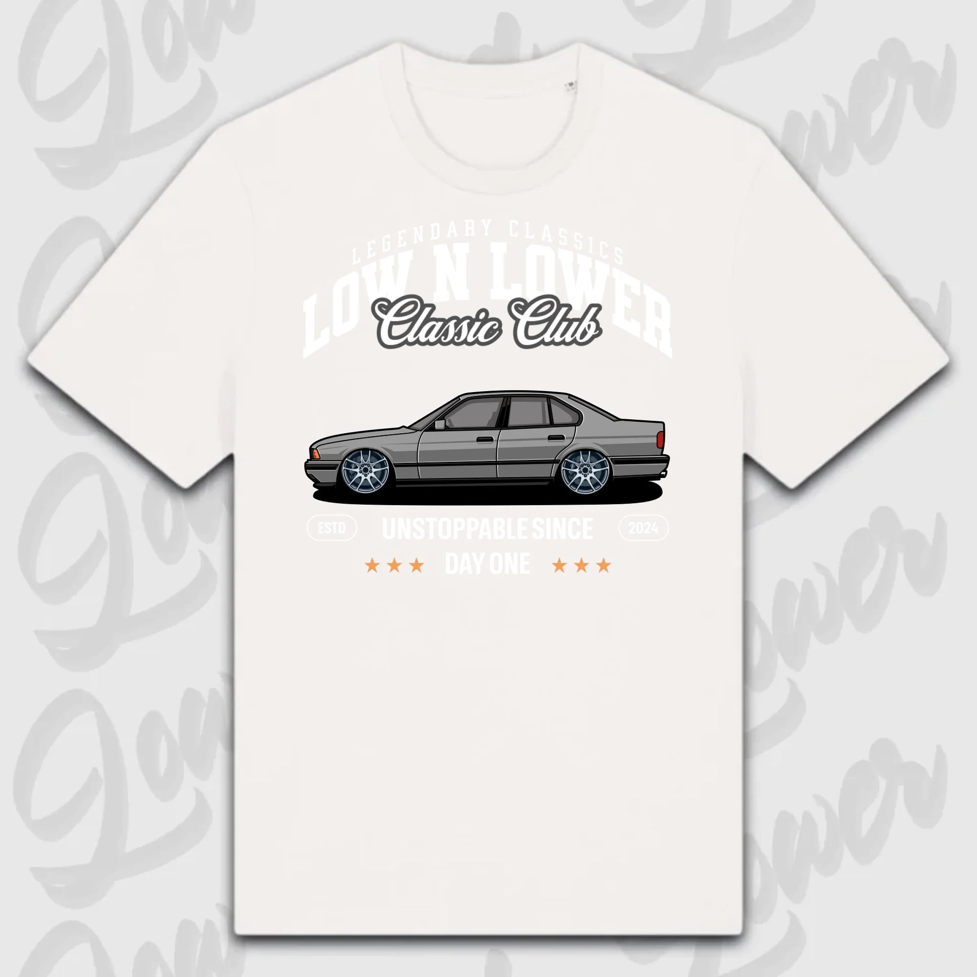 T-Shirt Tuning Cars, Personalisiert Weiß, VW, BMW, Audi, Mercedes, Autos