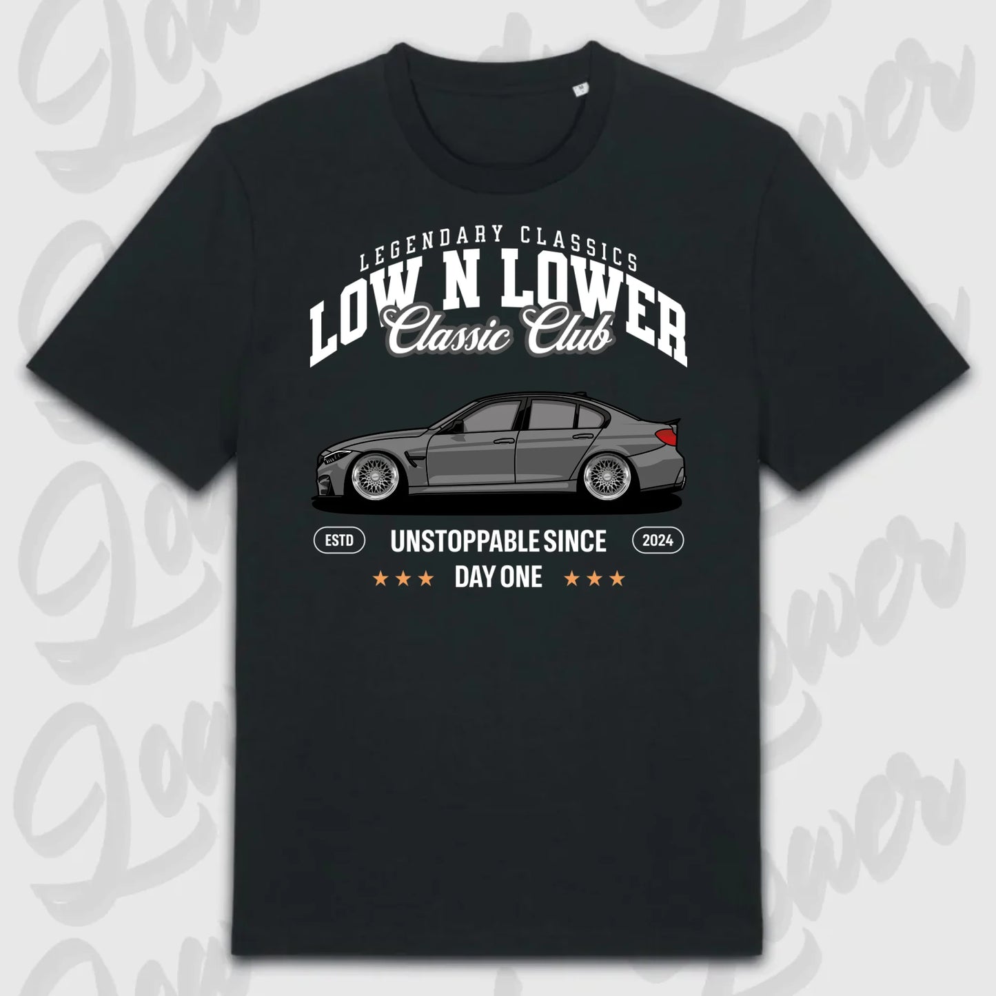 T-Shirt Tuning Cars, Personalisiert Schwarz, VW, BMW, Audi, Mercedes, Autos