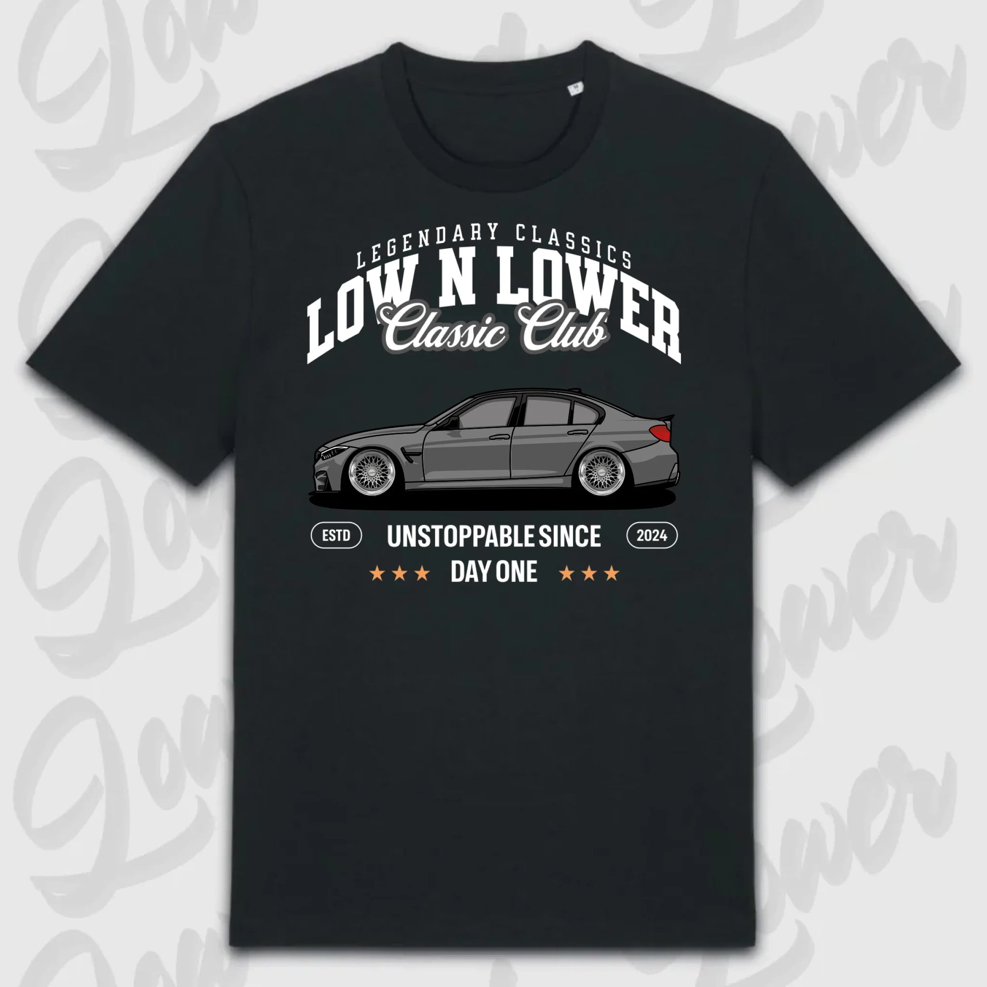 T-Shirt Tuning Cars, Personalisiert Schwarz, VW, BMW, Audi, Mercedes, Autos
