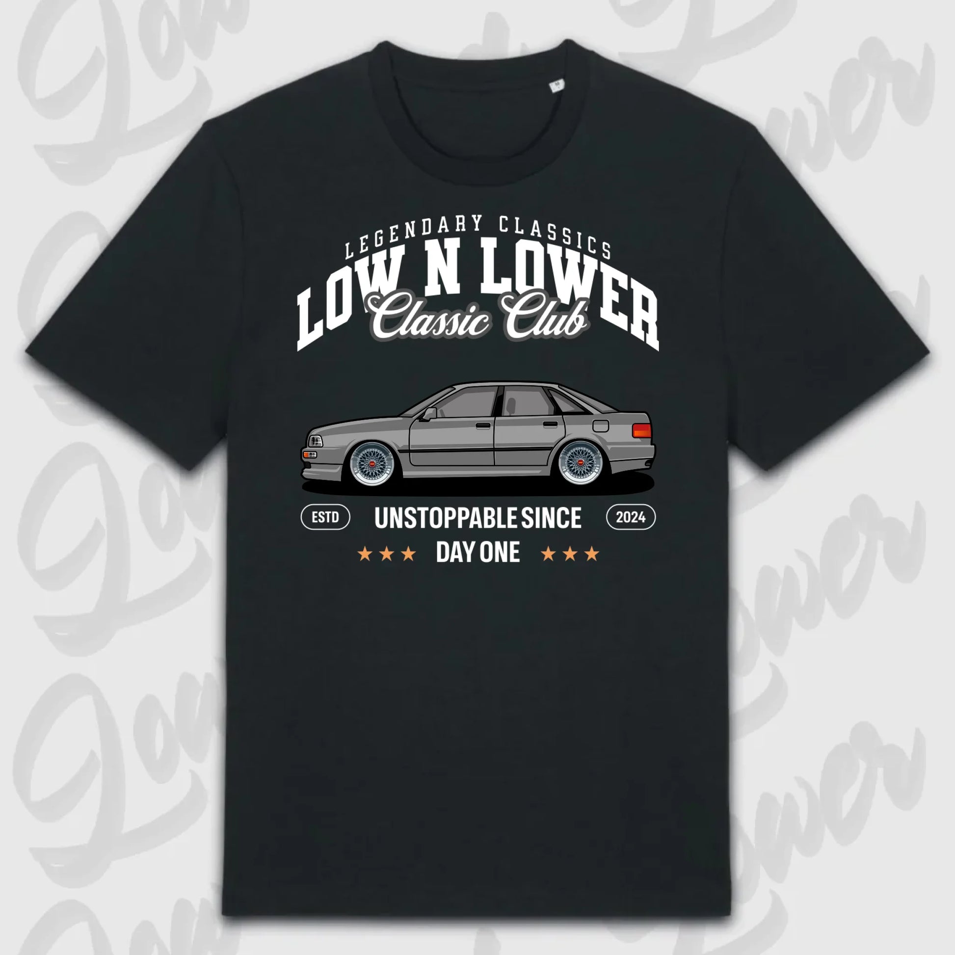 T-Shirt Tuning Cars, Personalisiert Schwarz, VW, BMW, Audi, Mercedes, Autos