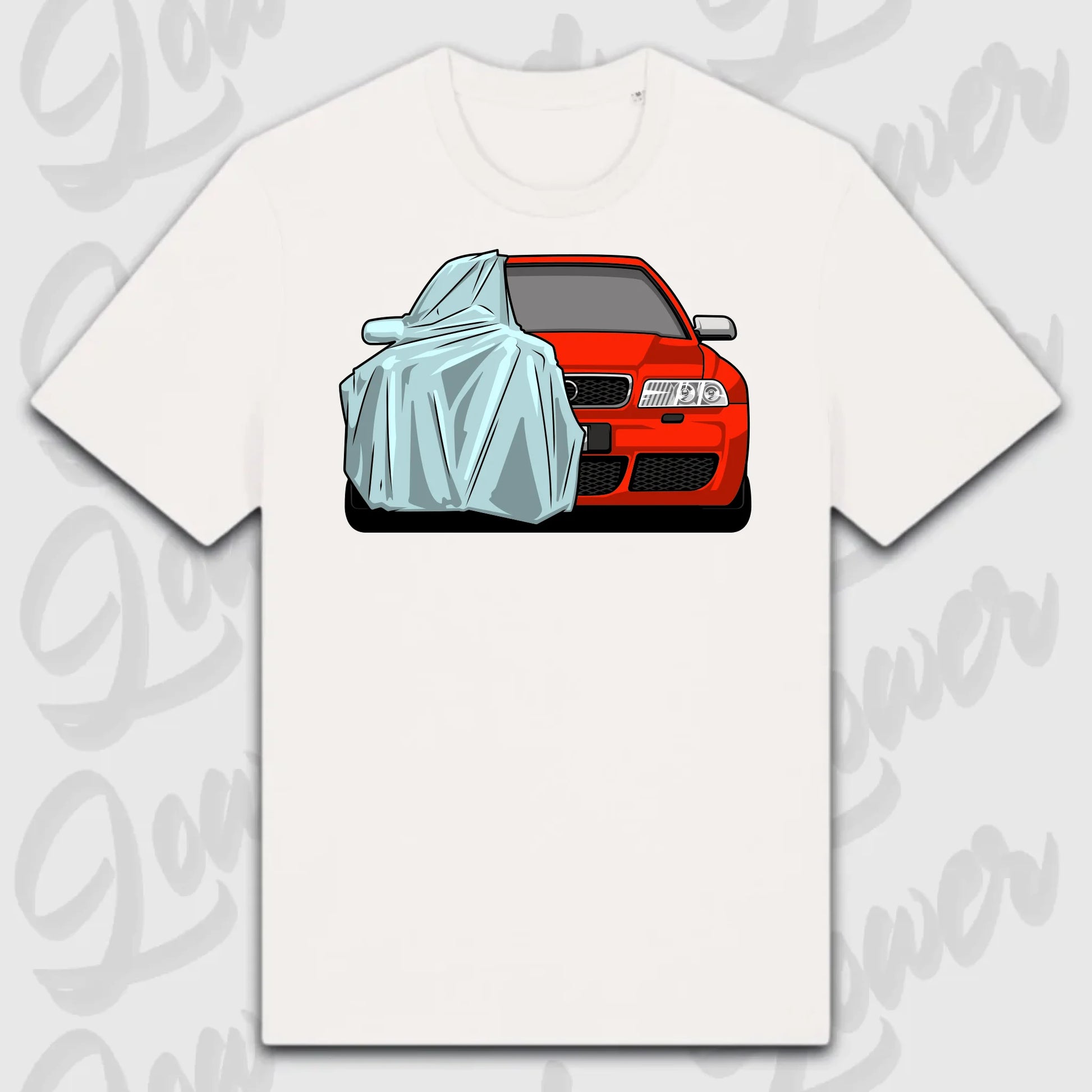 T-Shirt Tuning Cars, Personalisiert Weiß, VW, BMW, Audi, Mercedes, Autos