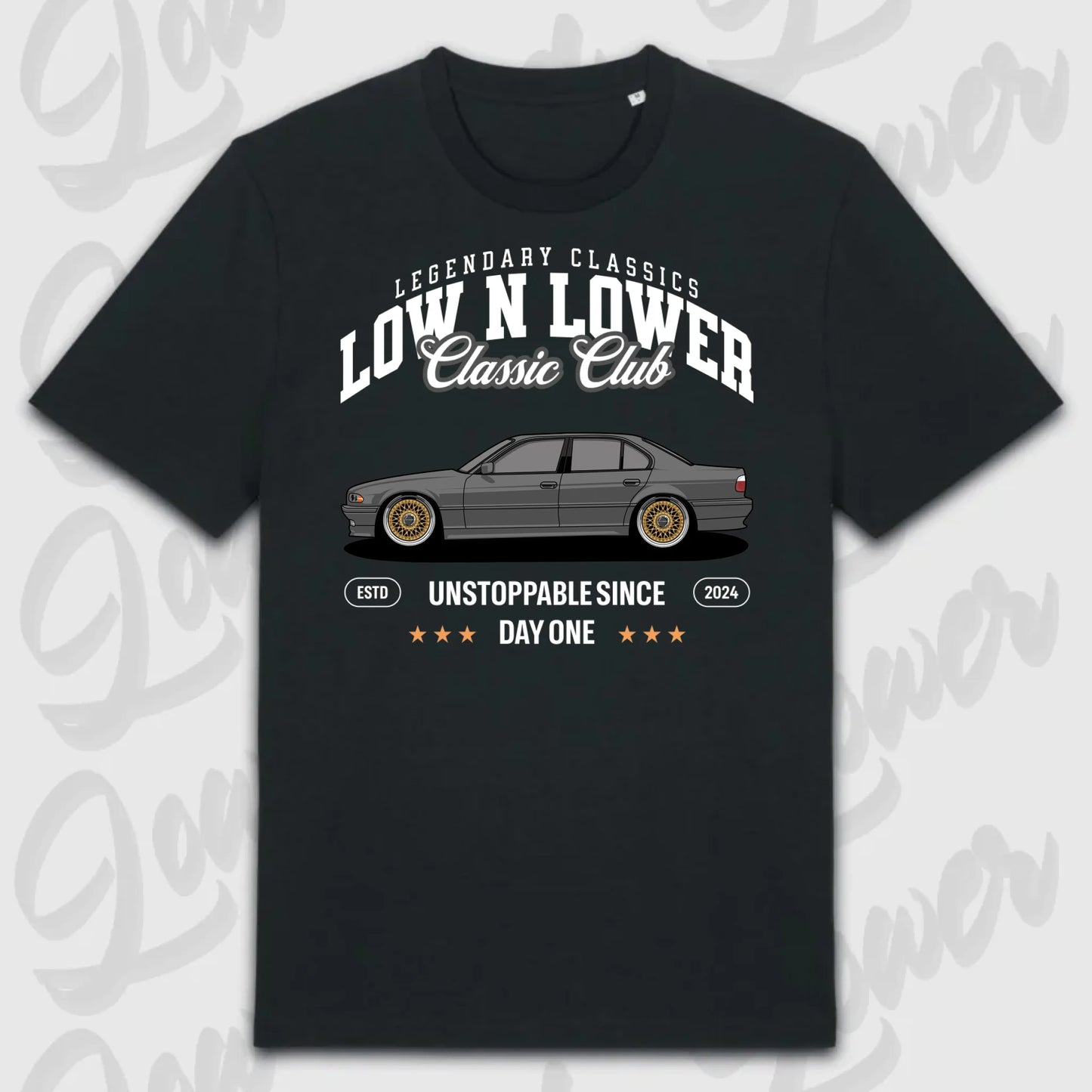 T-Shirt Tuning Cars, Personalisiert Schwarz, VW, BMW, Audi, Mercedes, Autos