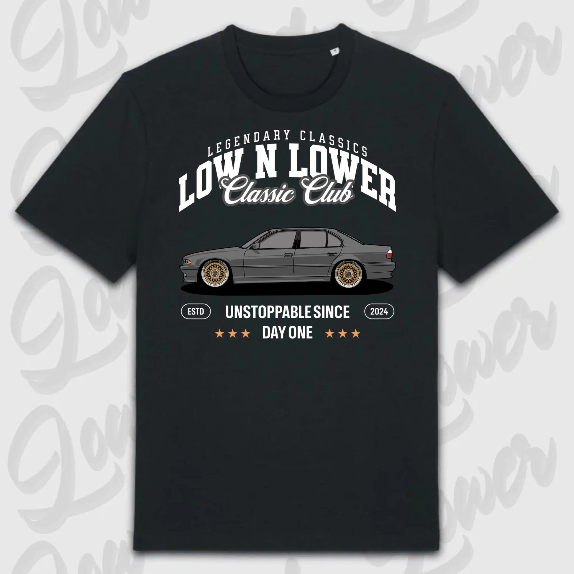 T-Shirt Tuning Cars, Personalisiert Schwarz, VW, BMW, Audi, Mercedes, Autos