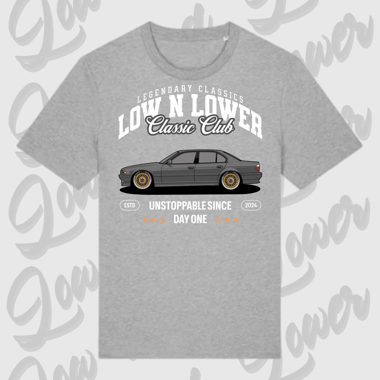 T-Shirt Tuning Cars, Personalisiert grau, VW, BMW, Audi, Mercedes, Autos