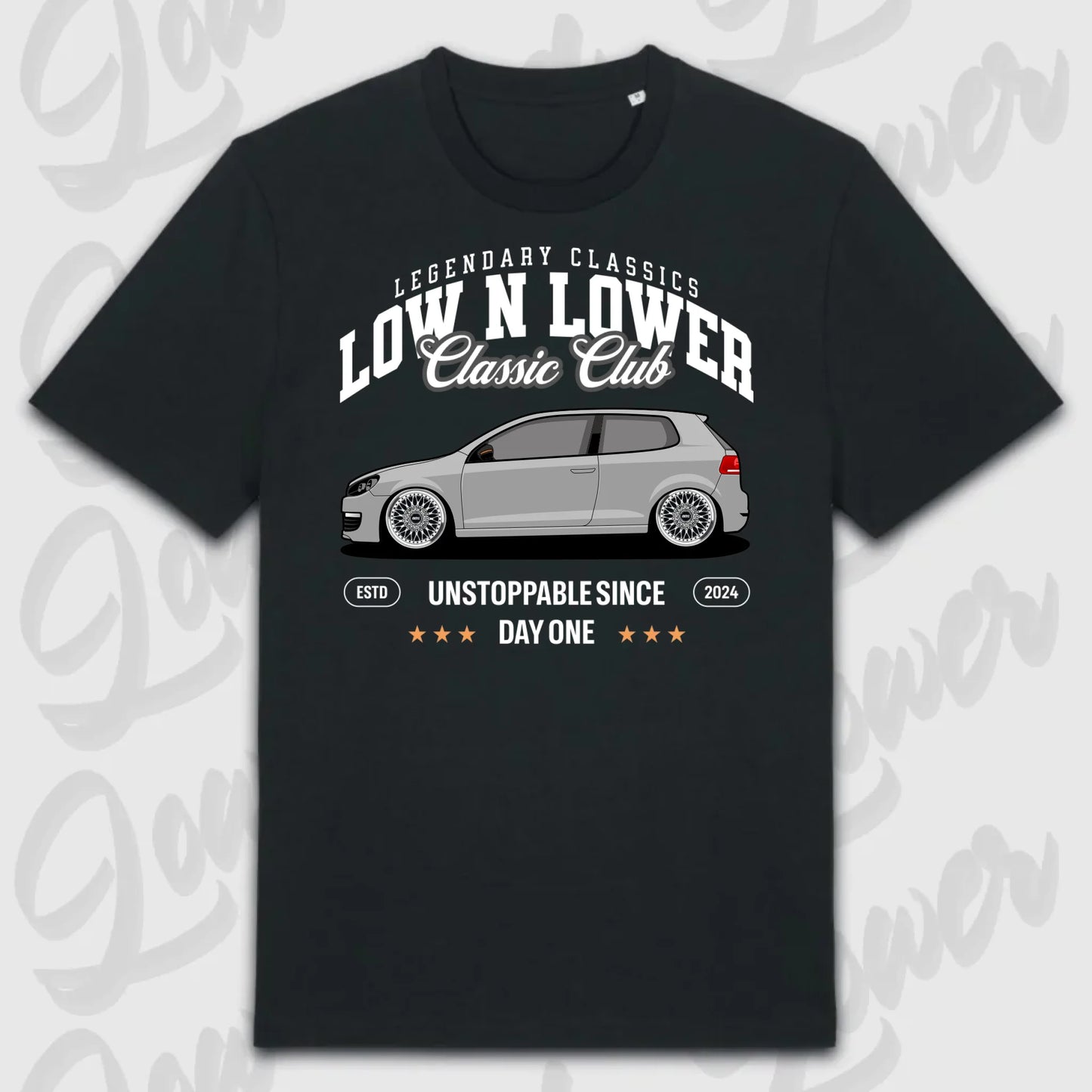 T-Shirt Tuning Cars, Personalisiert Schwarz, VW, BMW, Audi, Mercedes, Autos