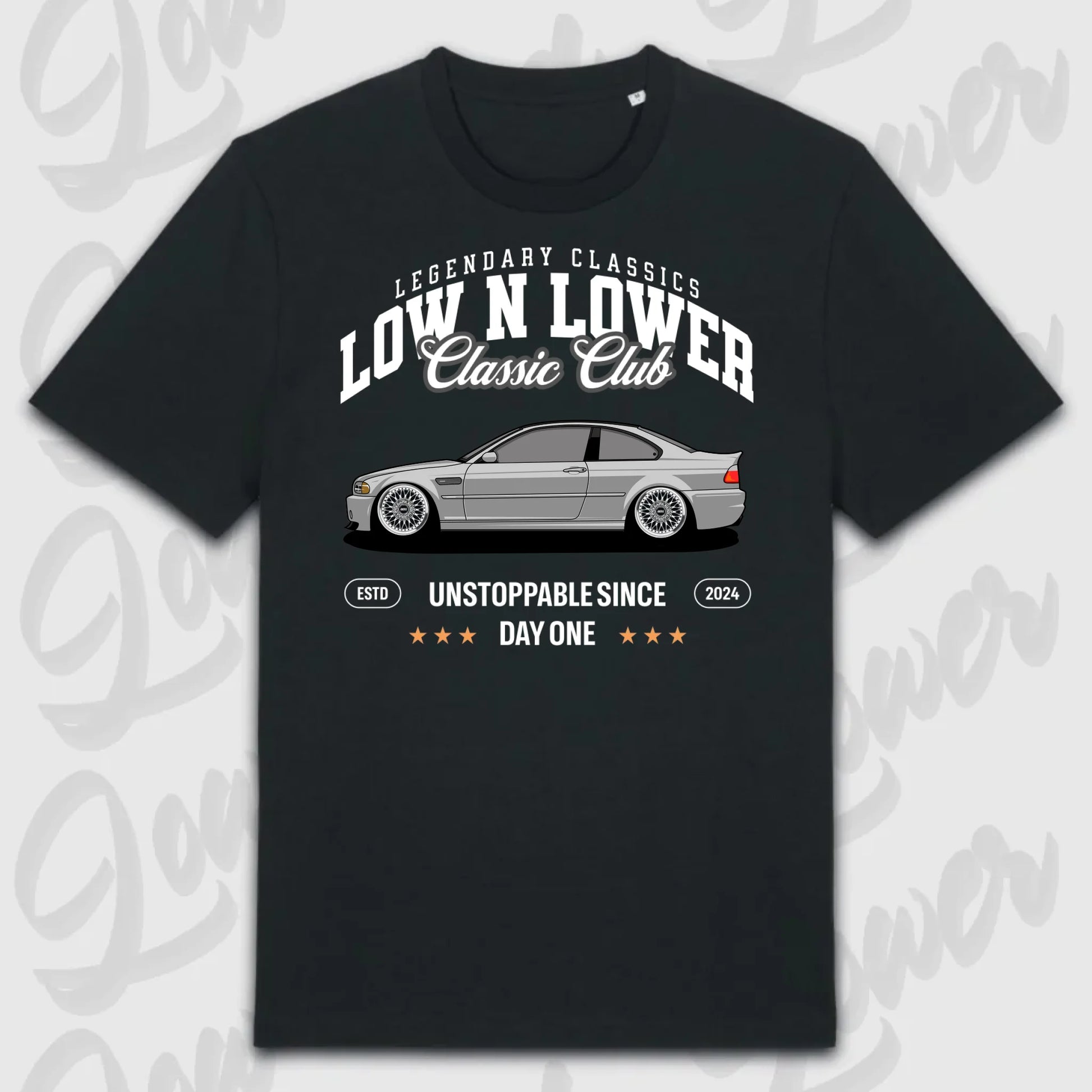 T-Shirt Tuning Cars, Personalisiert Schwarz, VW, BMW, Audi, Mercedes, Autos