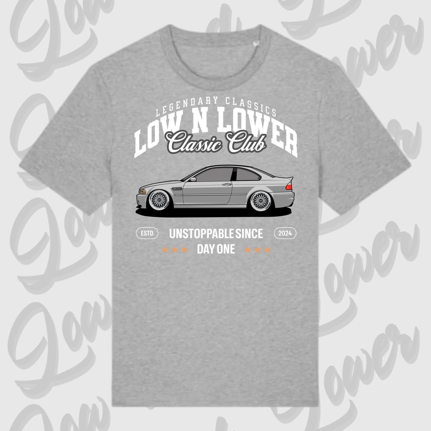 T-Shirt Tuning Cars, Personalisiert grau, VW, BMW, Audi, Mercedes, Autos
