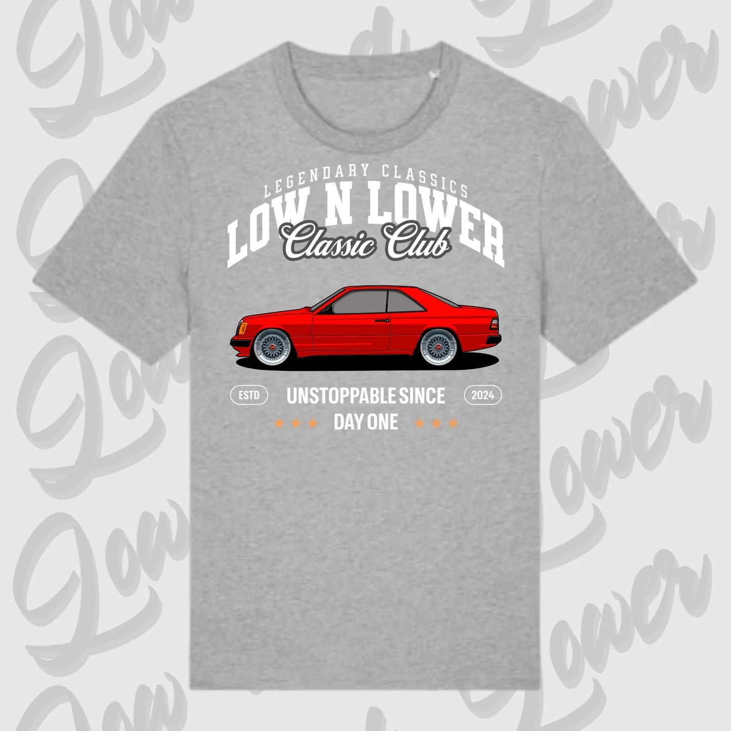 T-Shirt Tuning Cars, Personalisiert grau, VW, BMW, Audi, Mercedes, Autos