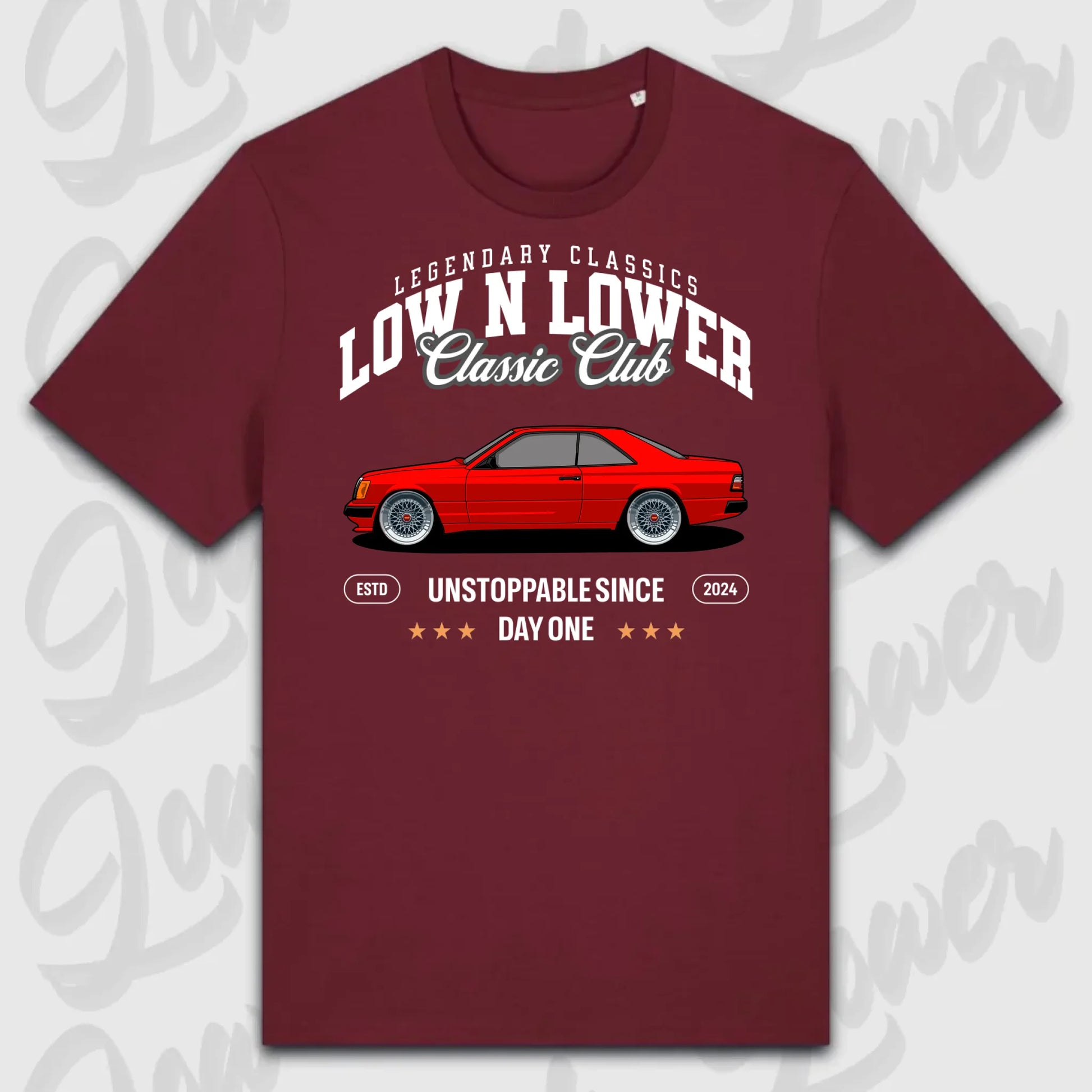 T-Shirt Tuning Cars, Personalisiert Rot, VW, BMW, Audi, Mercedes, Autos