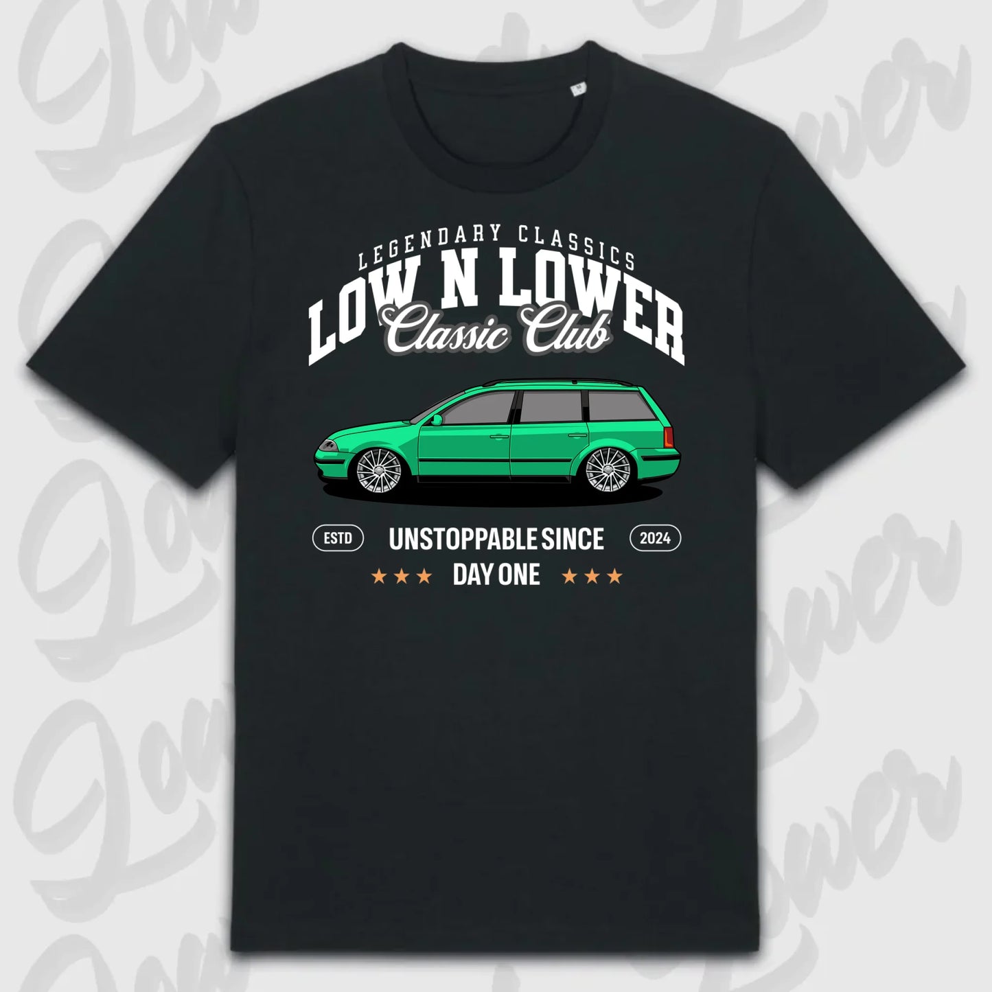 T-Shirt Tuning Cars, Personalisiert Schwarz, VW, BMW, Audi, Mercedes, Autos
