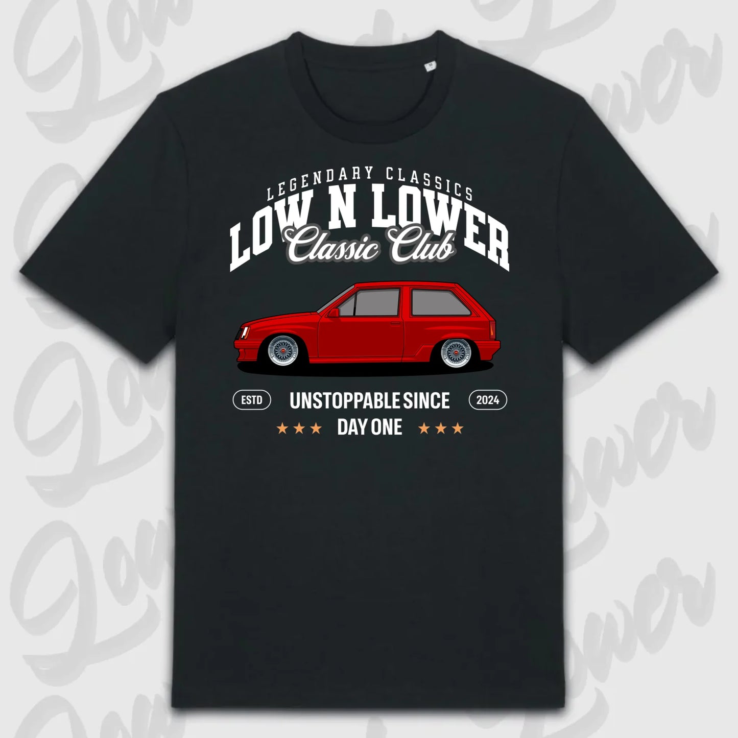 T-Shirt Tuning Cars, Personalisiert Schwarz, VW, BMW, Audi, Mercedes, Autos