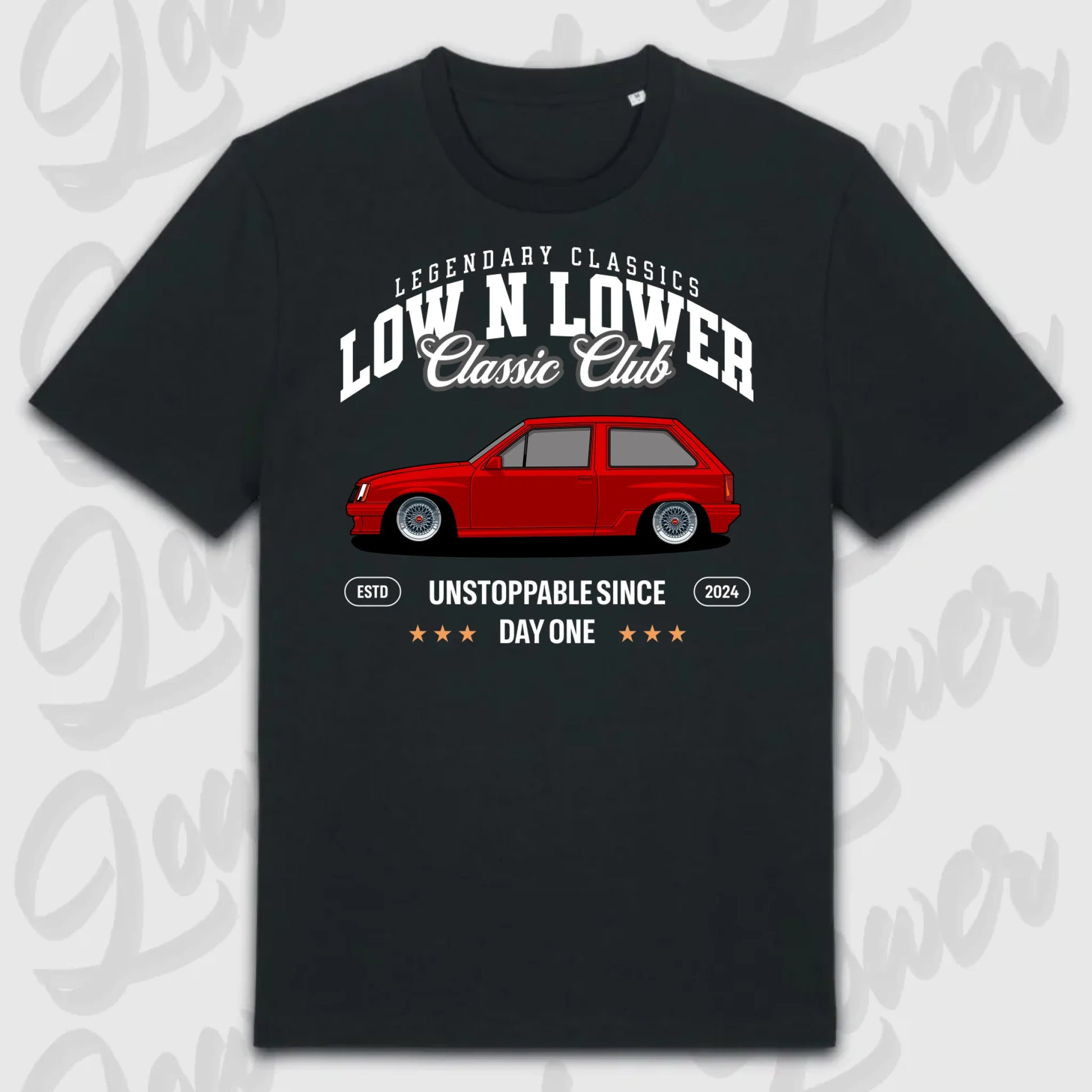T-Shirt Tuning Cars, Personalisiert Schwarz, VW, BMW, Audi, Mercedes, Autos