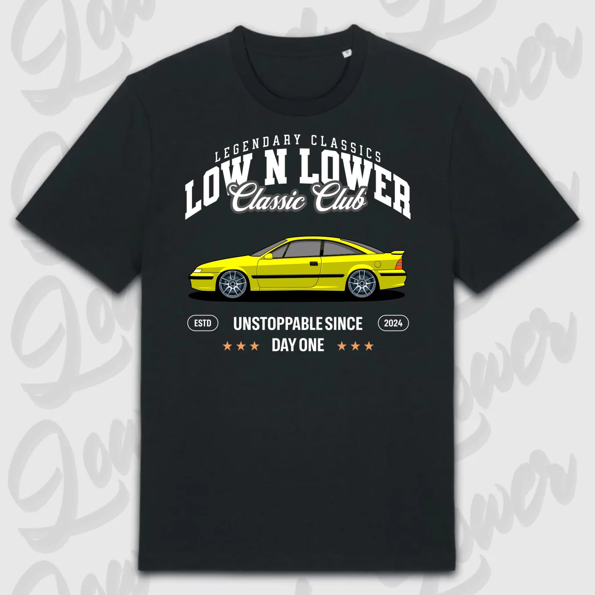 T-Shirt Tuning Cars, Personalisiert Schwarz, VW, BMW, Audi, Mercedes, Autos