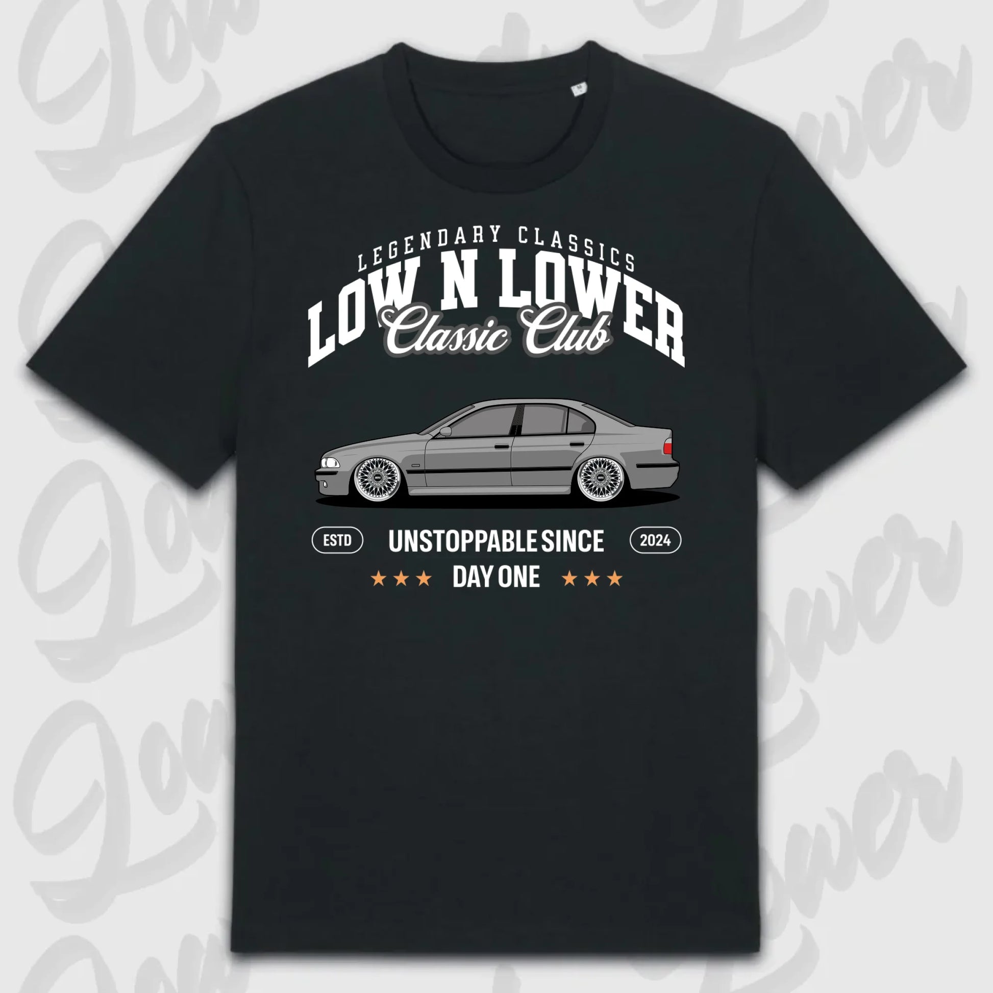 T-Shirt Tuning Cars, Personalisiert Schwarz, VW, BMW, Audi, Mercedes, Autos