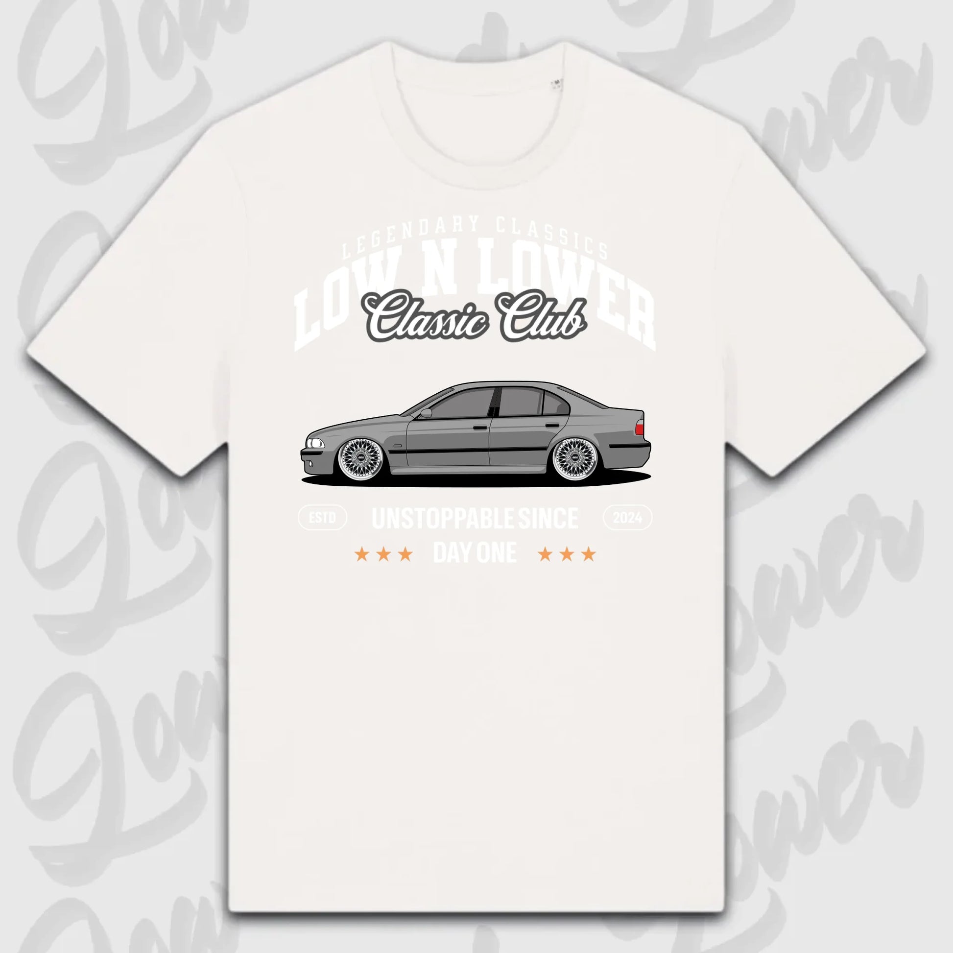 T-Shirt Tuning Cars, Personalisiert Weiß, VW, BMW, Audi, Mercedes, Autos