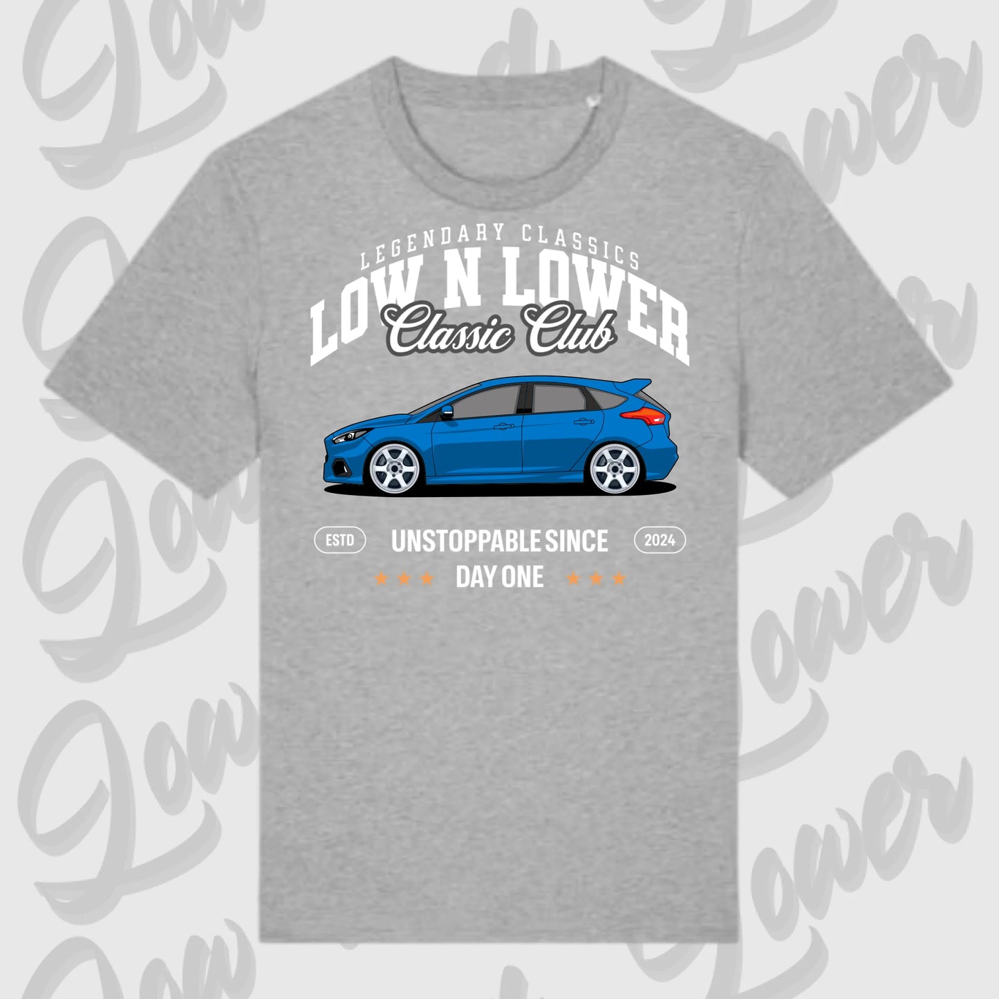 T-Shirt Tuning Cars, Personalisiert grau, VW, BMW, Audi, Mercedes, Autos