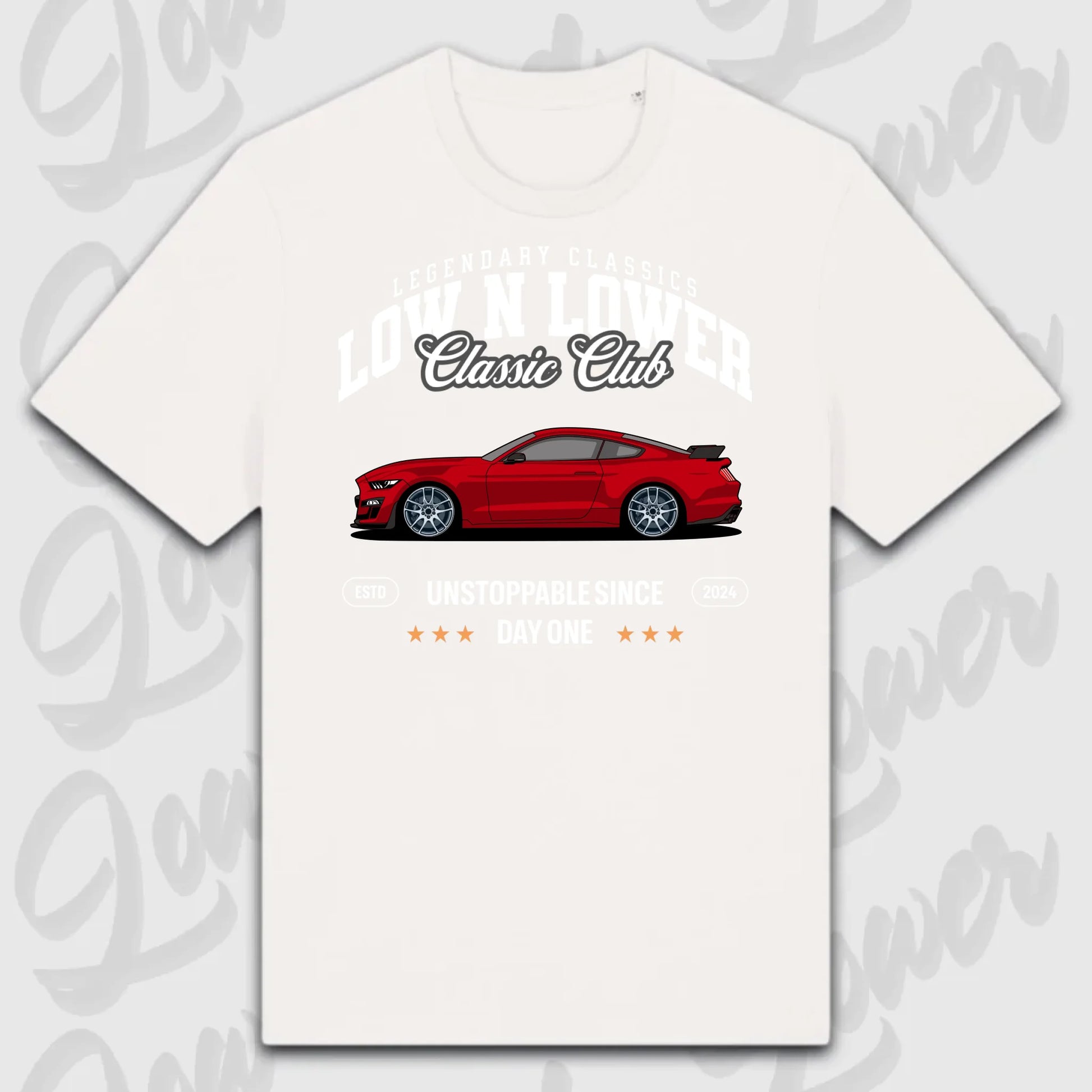 T-Shirt Tuning Cars, Personalisiert Weiß, VW, BMW, Audi, Mercedes, Autos