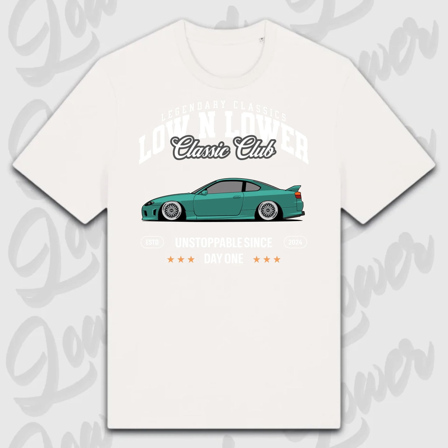 T-Shirt Tuning Cars, Personalisiert Weiß, VW, BMW, Audi, Mercedes, Autos