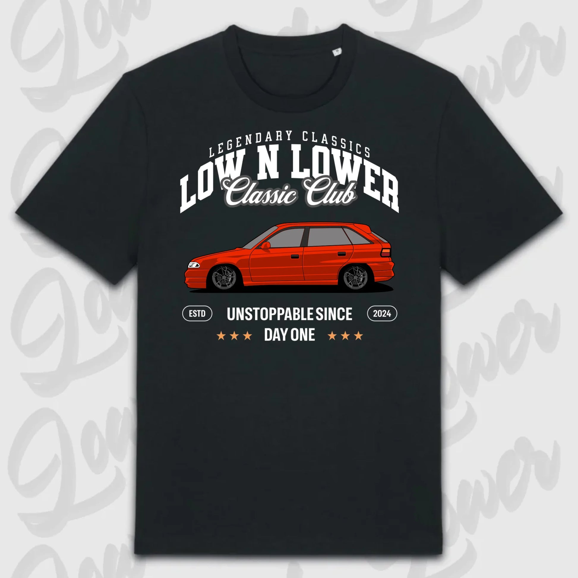 T-Shirt Tuning Cars, Personalisiert Schwarz, VW, BMW, Audi, Mercedes, Autos