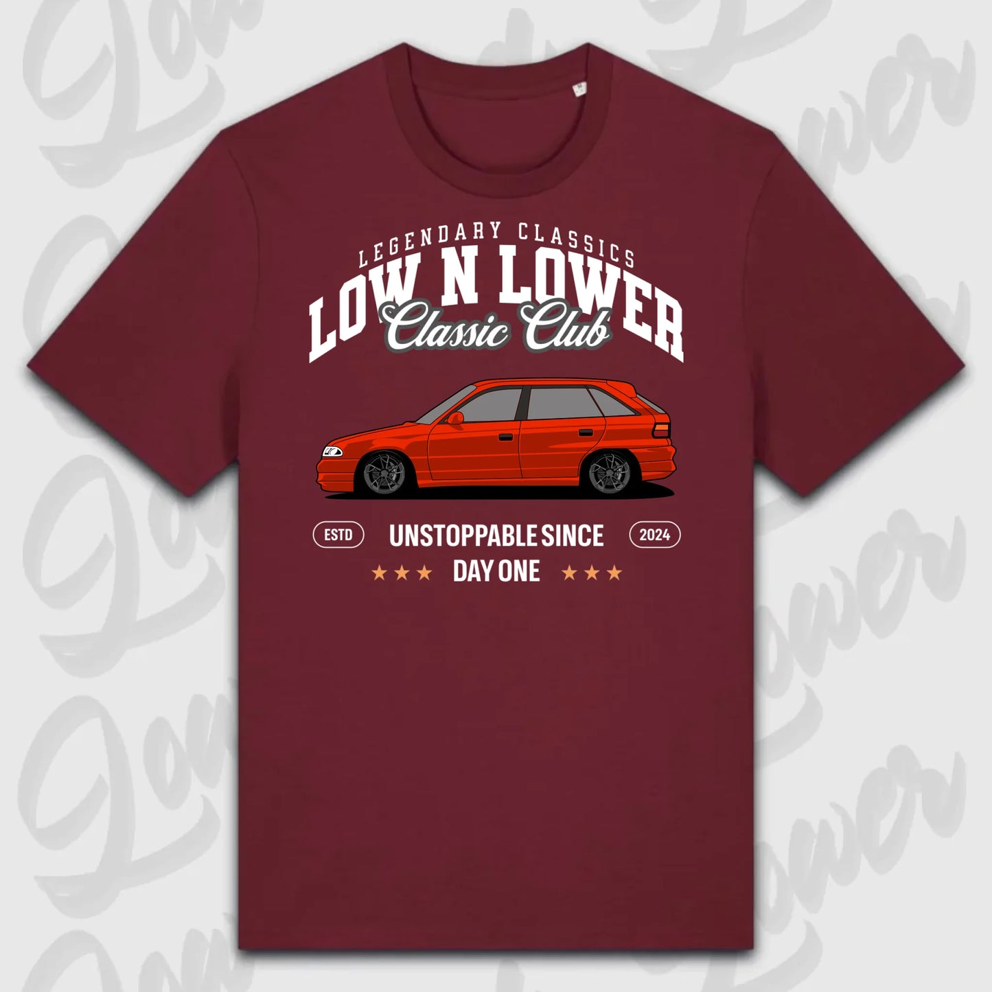 T-Shirt Tuning Cars, Personalisiert Rot, VW, BMW, Audi, Mercedes, Autos