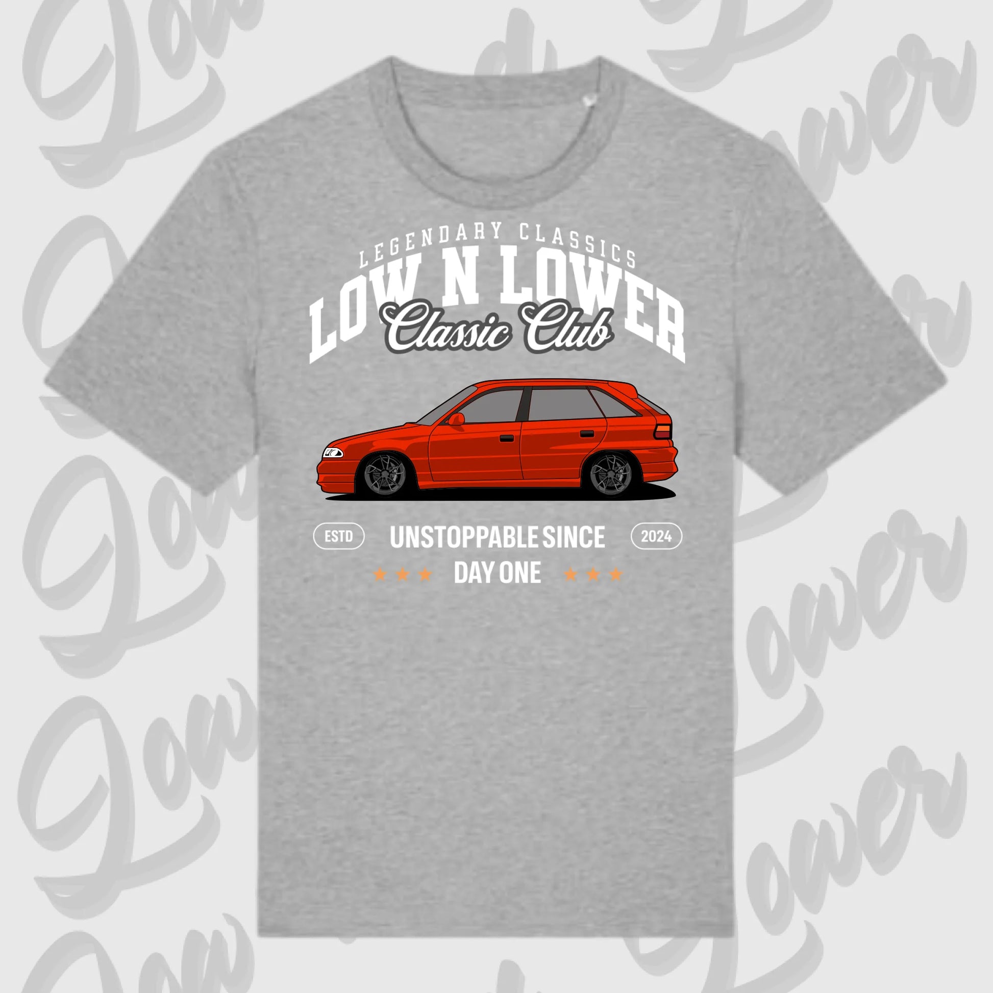 T-Shirt Tuning Cars, Personalisiert grau, VW, BMW, Audi, Mercedes, Autos