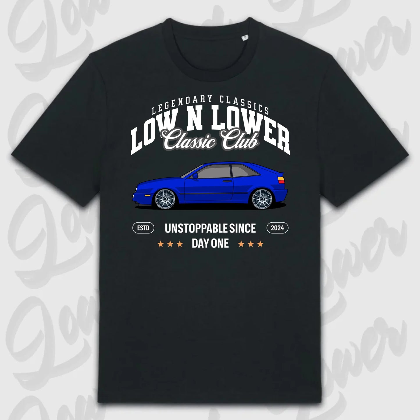 T-Shirt Tuning Cars, Personalisiert Schwarz, VW, BMW, Audi, Mercedes, Autos