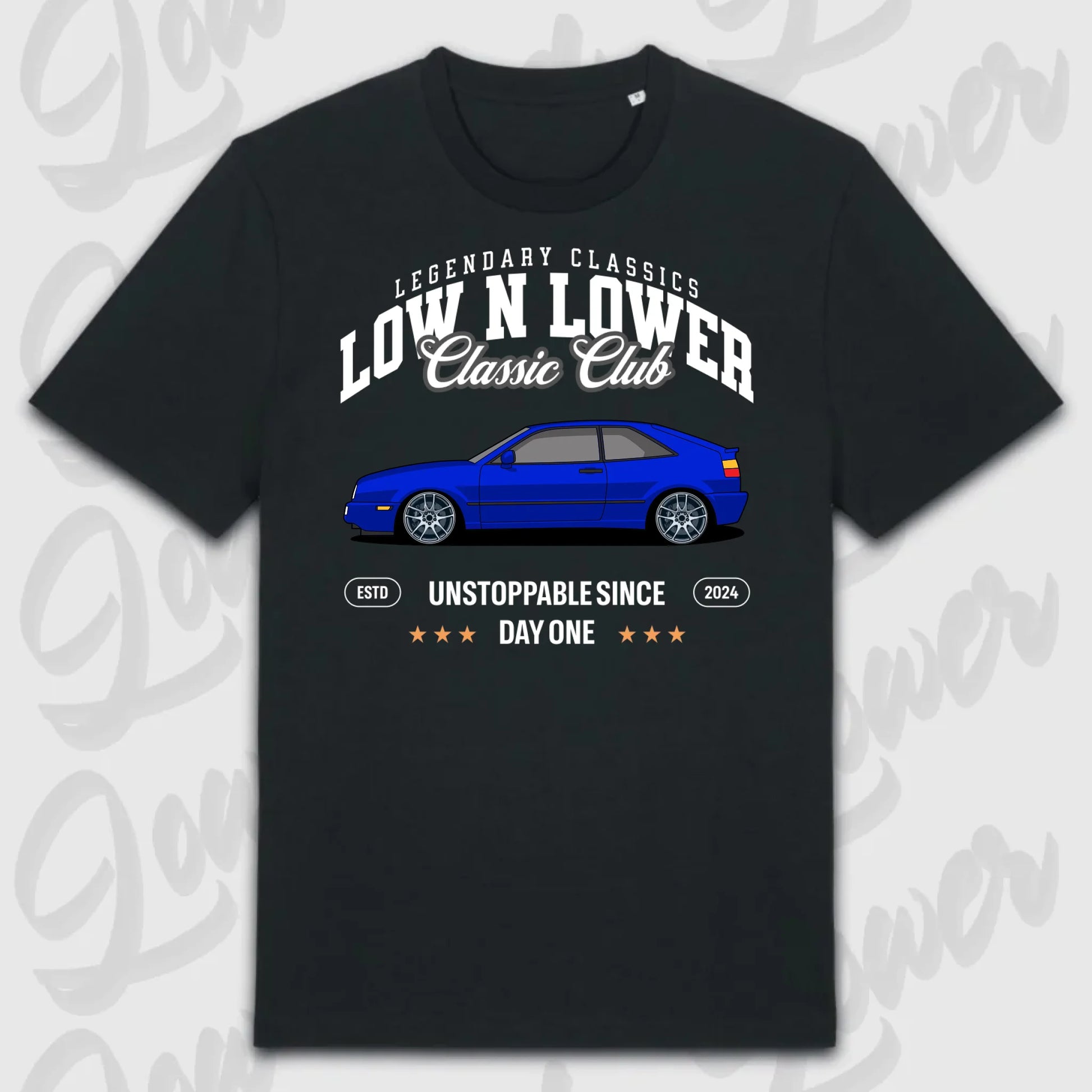 T-Shirt Tuning Cars, Personalisiert Schwarz, VW, BMW, Audi, Mercedes, Autos