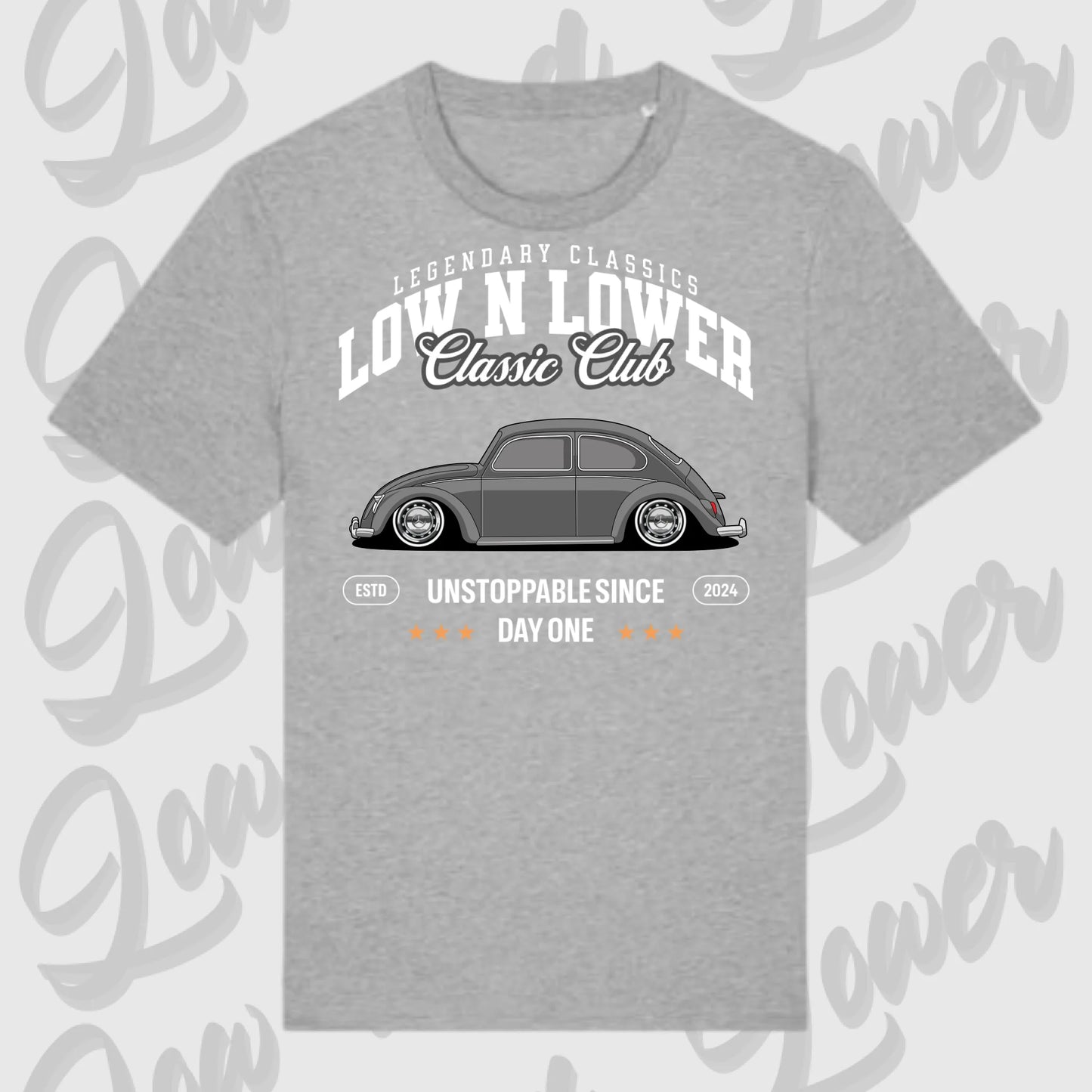 T-Shirt Tuning Cars, Personalisiert grau, VW, BMW, Audi, Mercedes, Autos