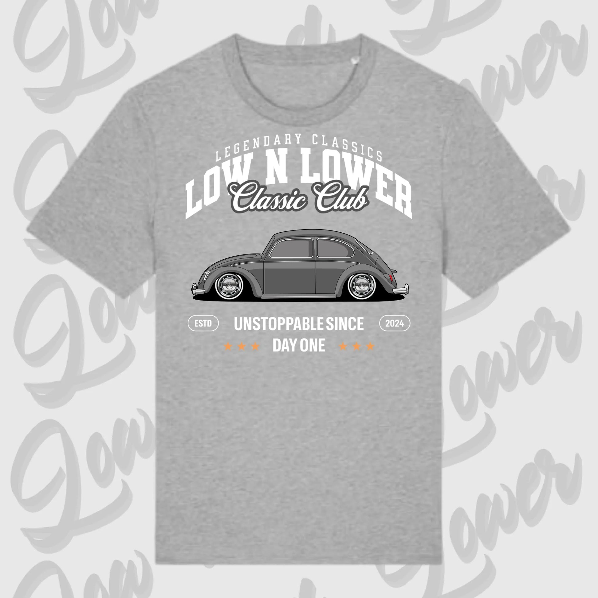 T-Shirt Tuning Cars, Personalisiert grau, VW, BMW, Audi, Mercedes, Autos