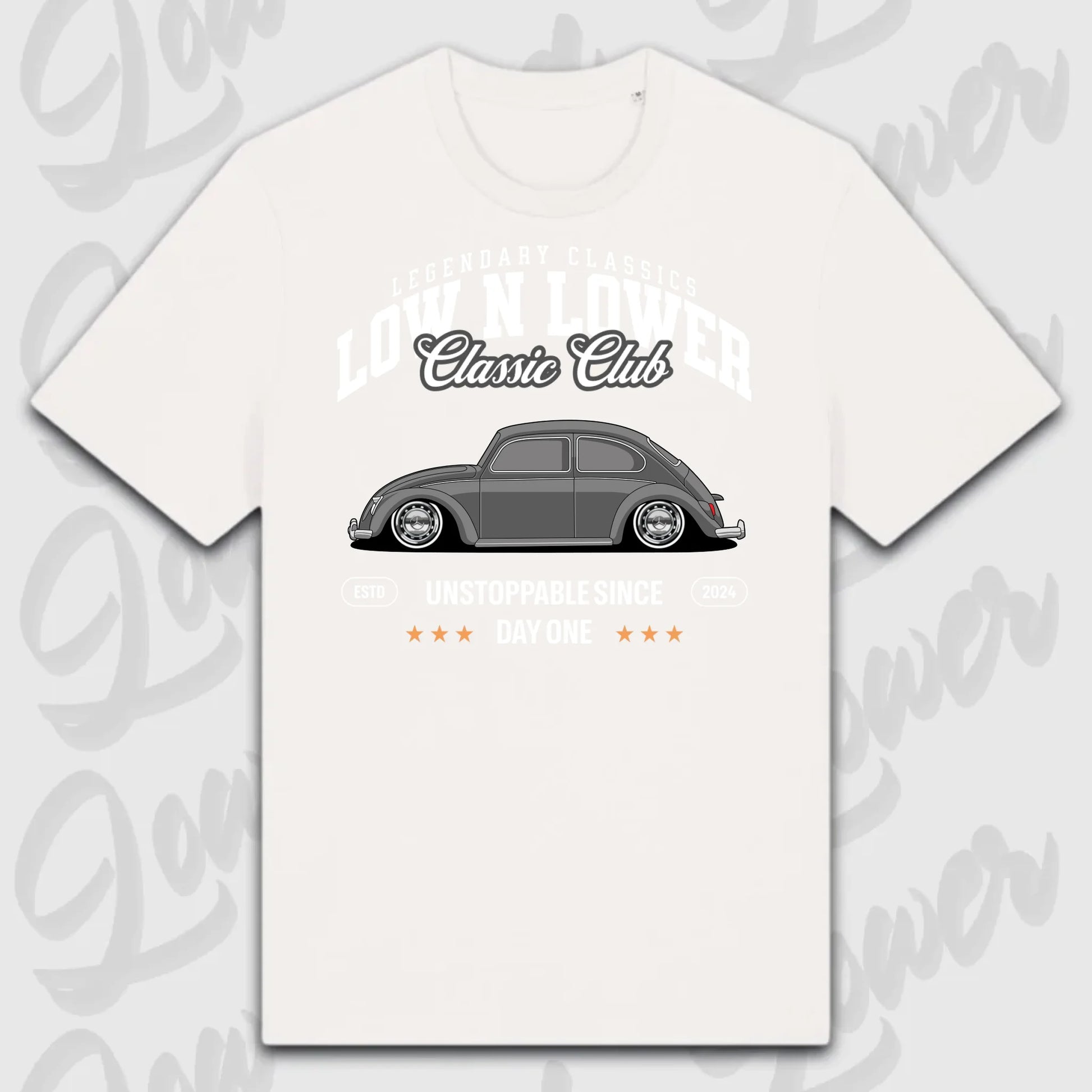 T-Shirt Tuning Cars, Personalisiert Weiß, VW, BMW, Audi, Mercedes, Autos
