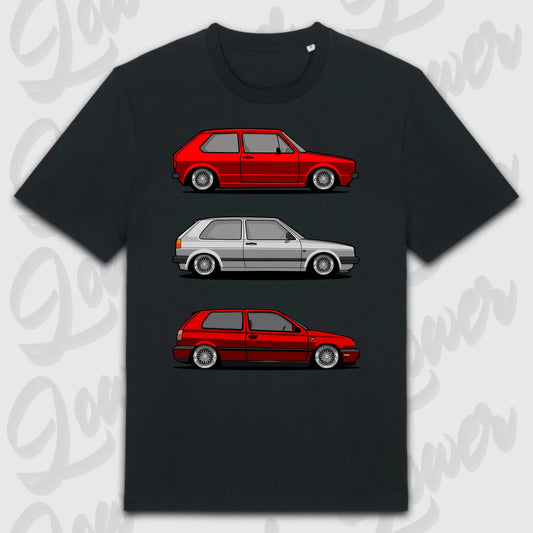 T-Shirt Tuning Cars, Personalisiert Schwarz, VW, BMW, Audi, Mercedes, Autos
