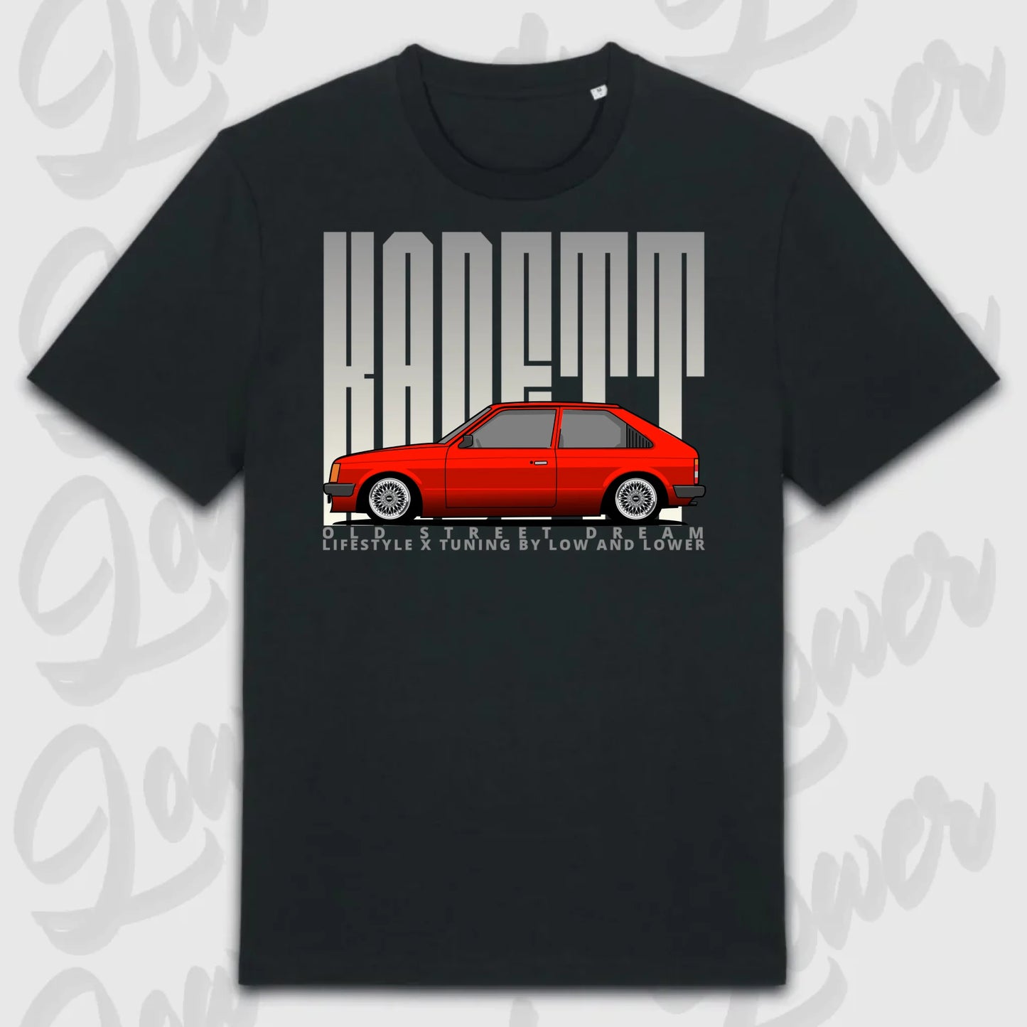 T-Shirt Tuning Cars, Personalisiert Schwarz, VW, BMW, Audi, Mercedes, Autos