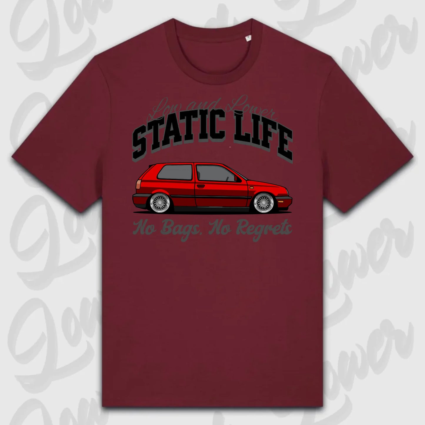 T-Shirt Tuning Cars, Personalisiert Rot, VW, BMW, Audi, Mercedes, Autos