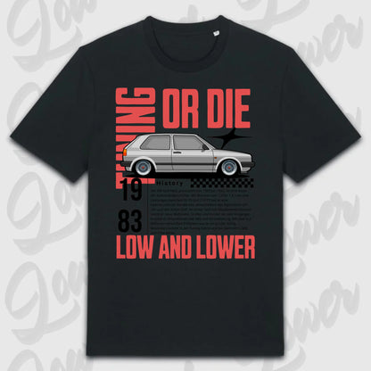 T-Shirt Tuning Cars, Personalisiert Schwarz, VW, BMW, Audi, Mercedes, Autos