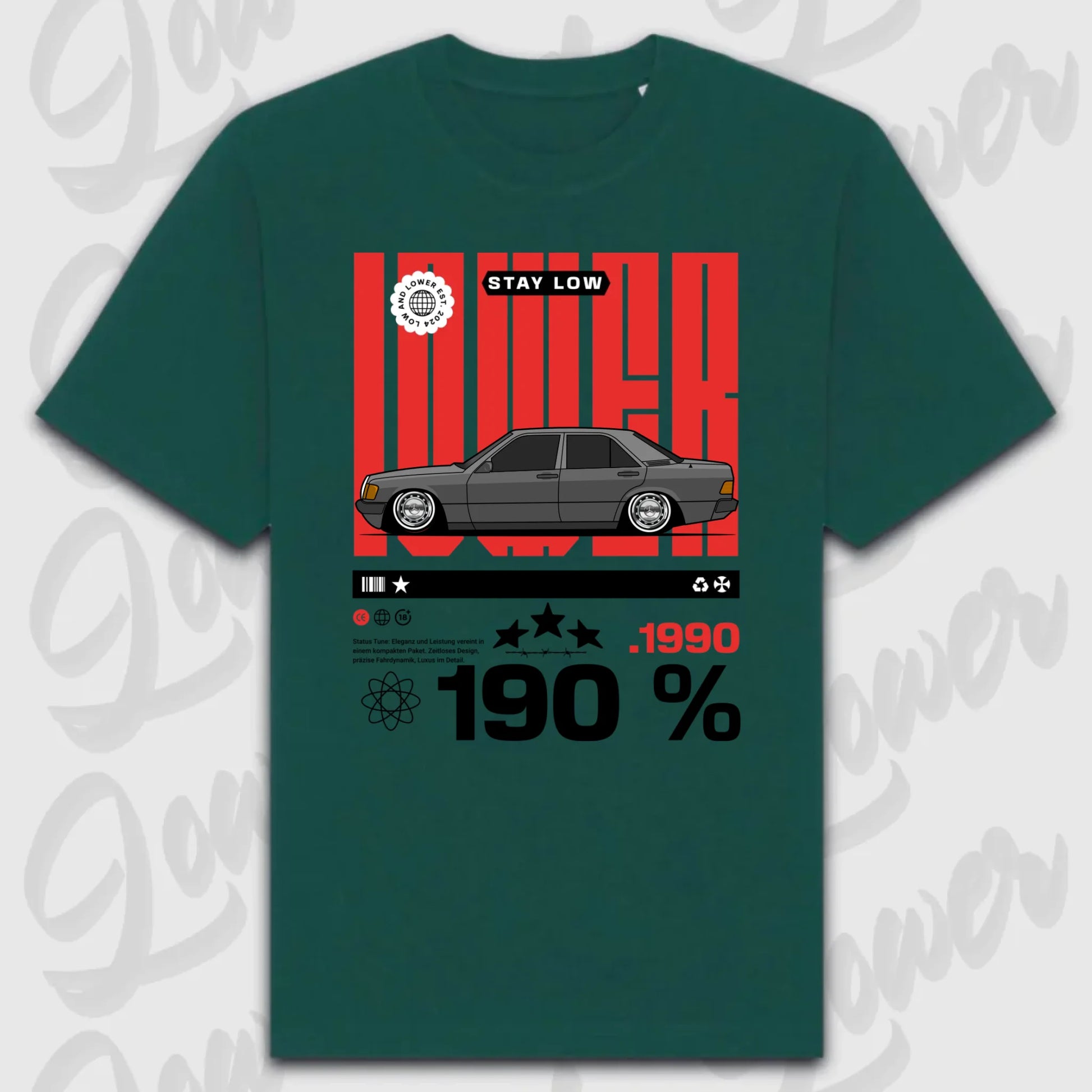 T-Shirt Personalisiert grün, VW, BMW, Mercedes, Audi