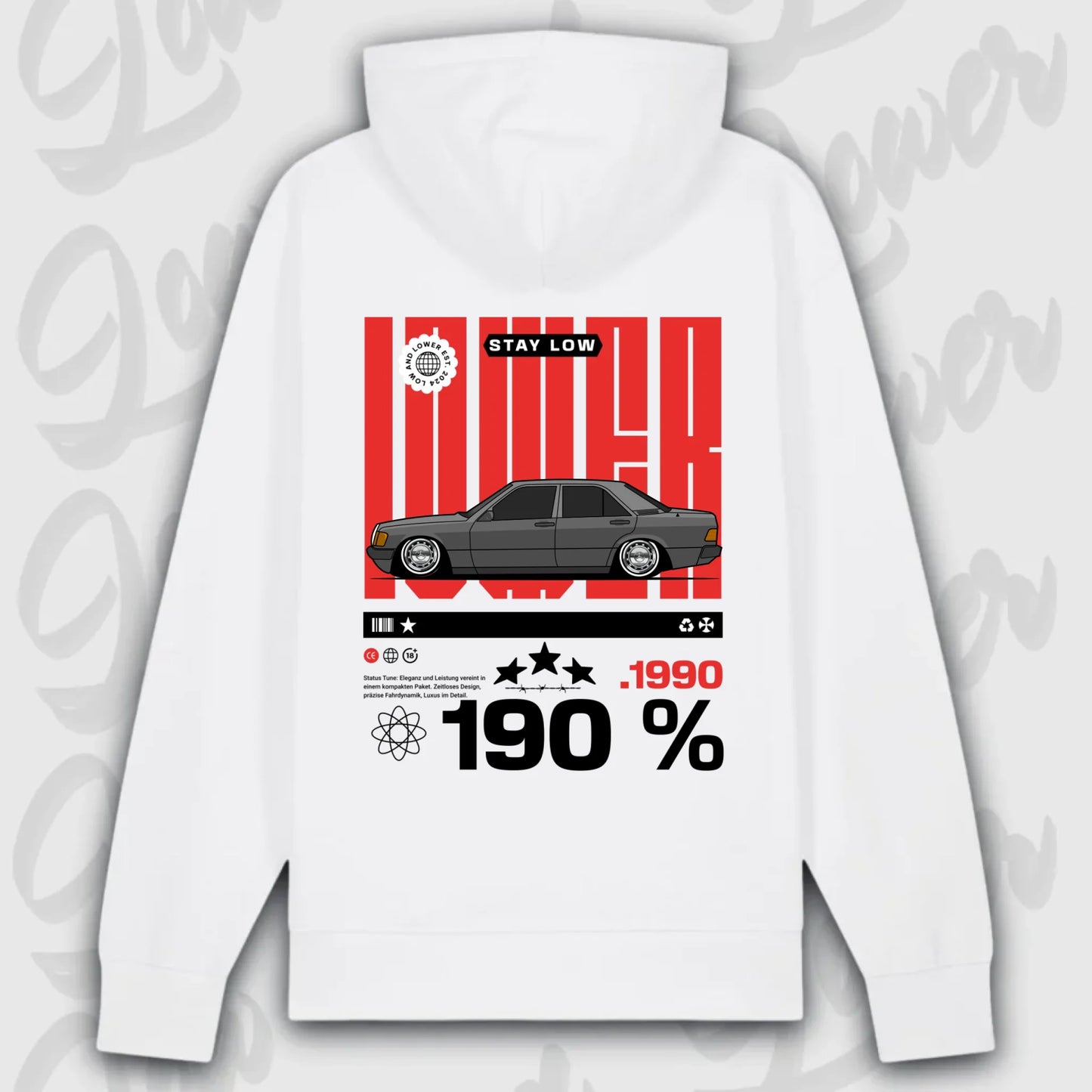 personalisierbarer hoodie 190 E mit eigenem design