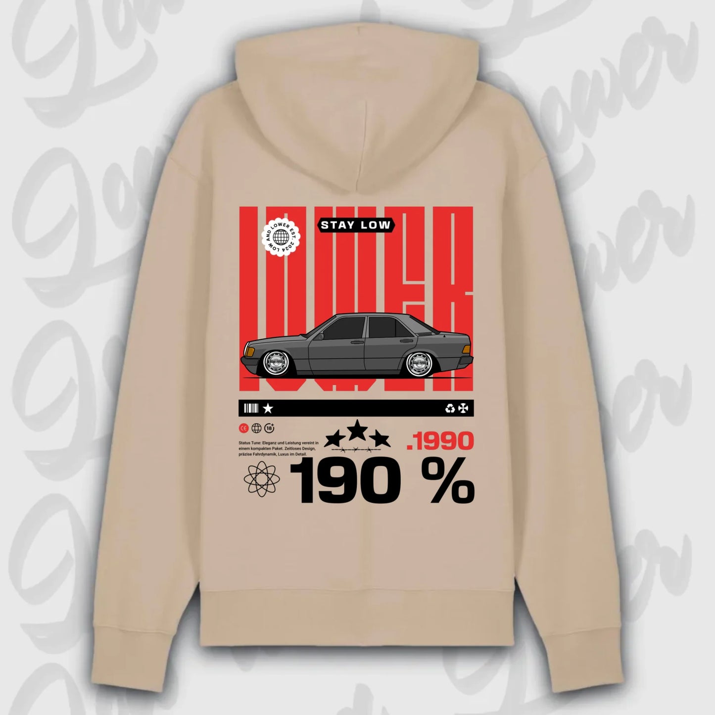 personalisierbarer hoodie 190 E mit eigenem design